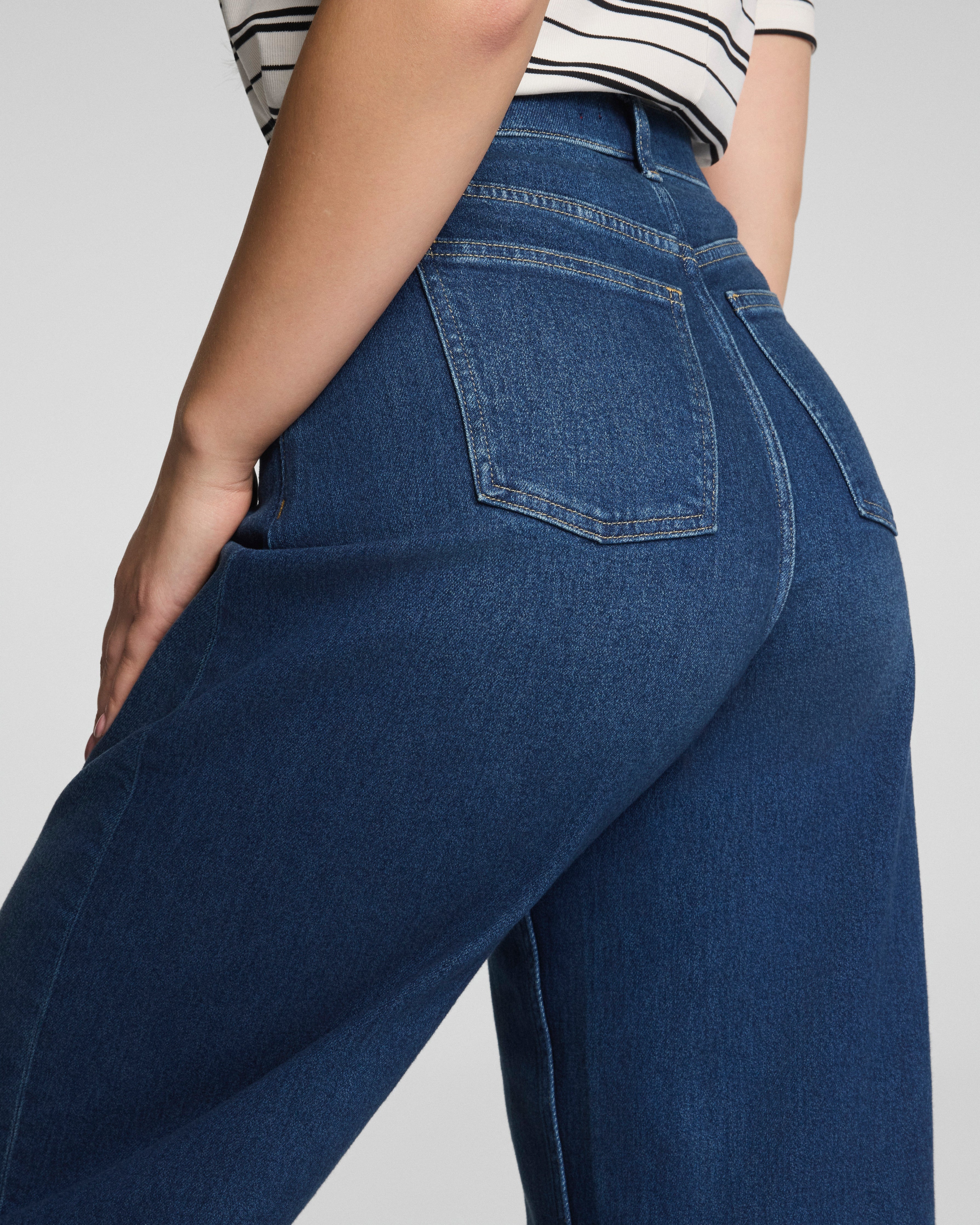 SPANXshape™ Authentic 360 Cuffed Horseshoe Jeans | Adriatic Blue