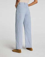 SPANXsupersmooth™ Stretch Twill Utility Barrel Leg Pant with Patch Pockets | Himalayan Cloud