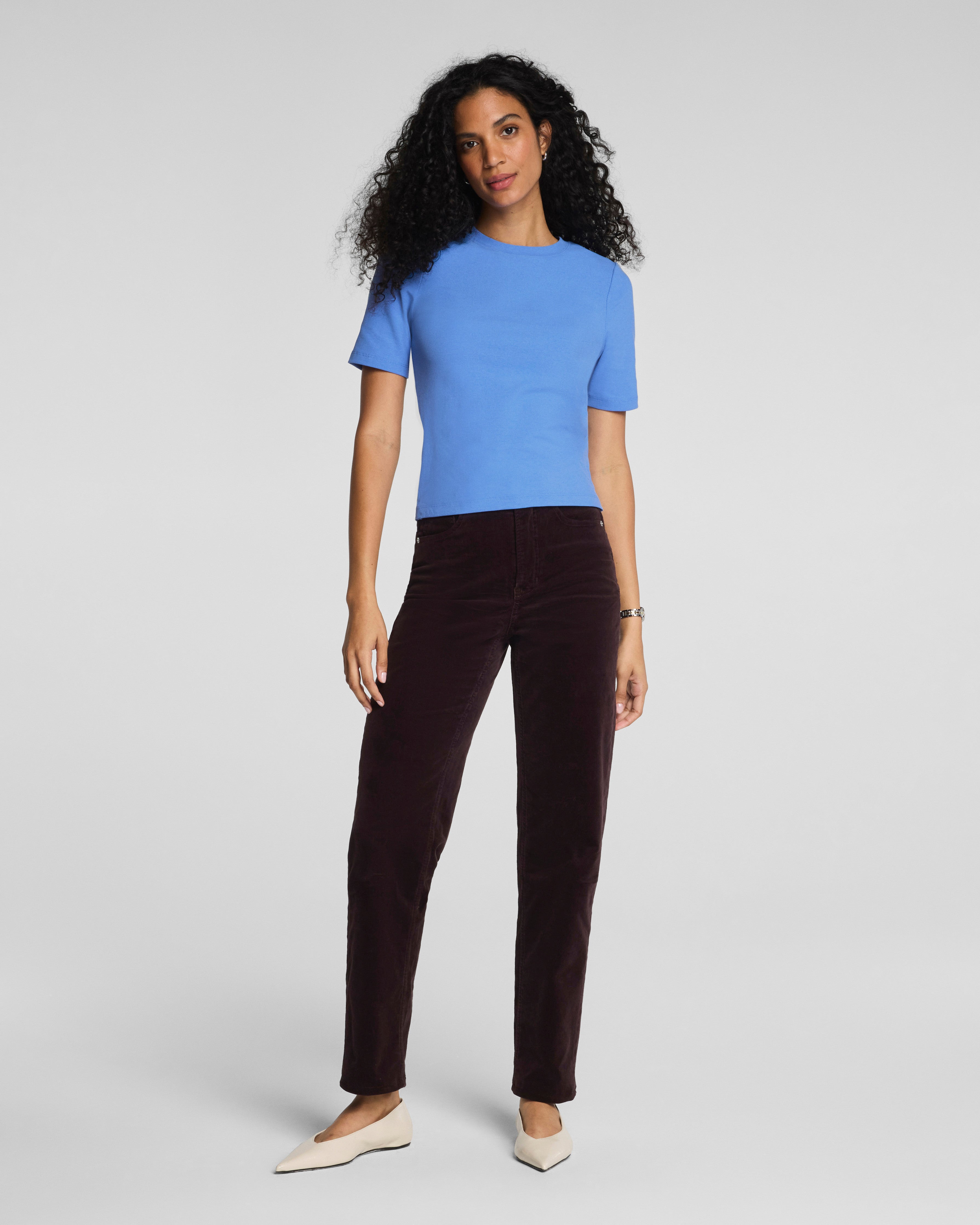 SPANX® Ribbed Knit Crewneck Tee | Aster