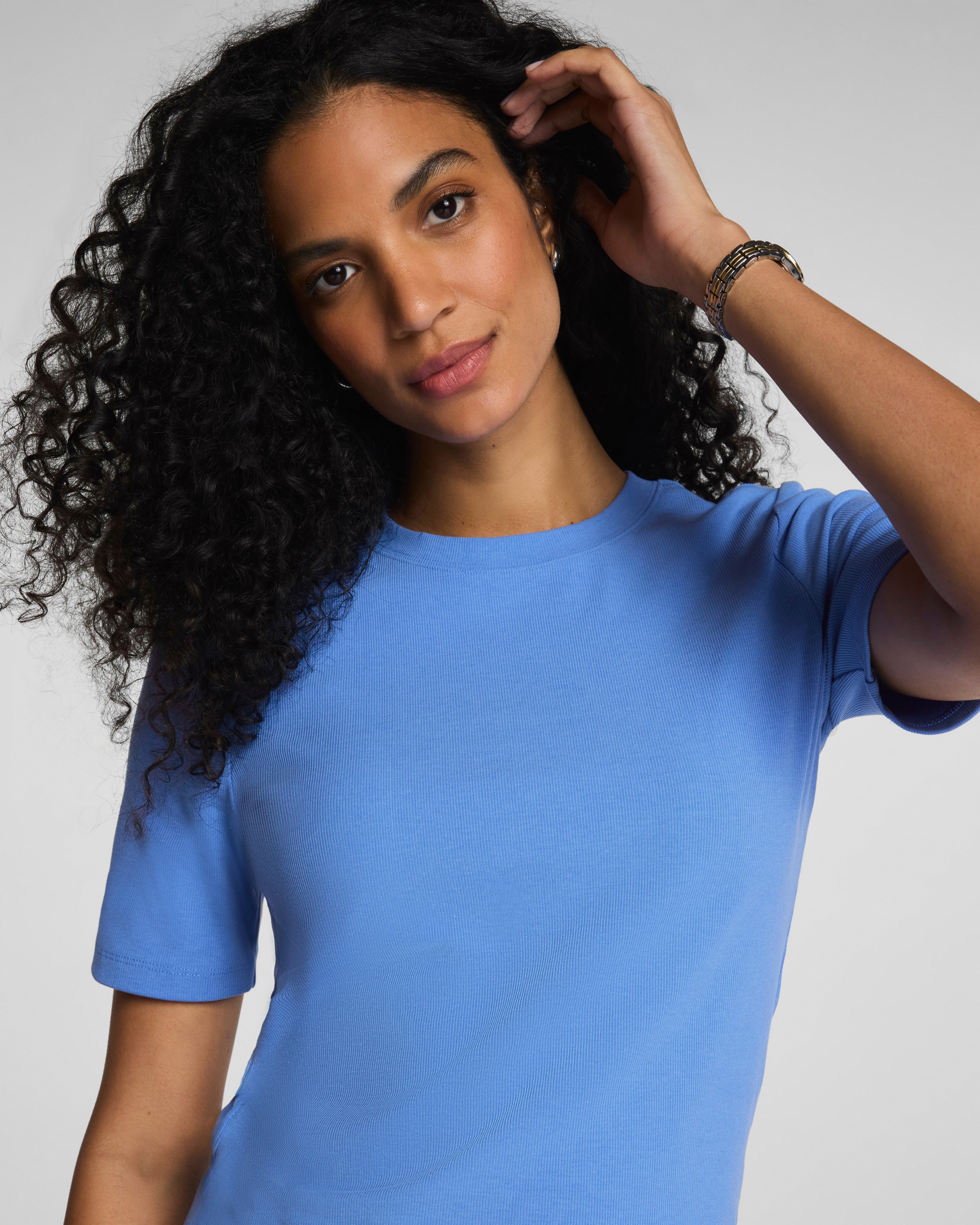 SPANX® Ribbed Knit Crewneck Tee | Aster