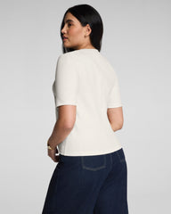 SPANX® Ribbed Knit Crewneck Tee | Ivory