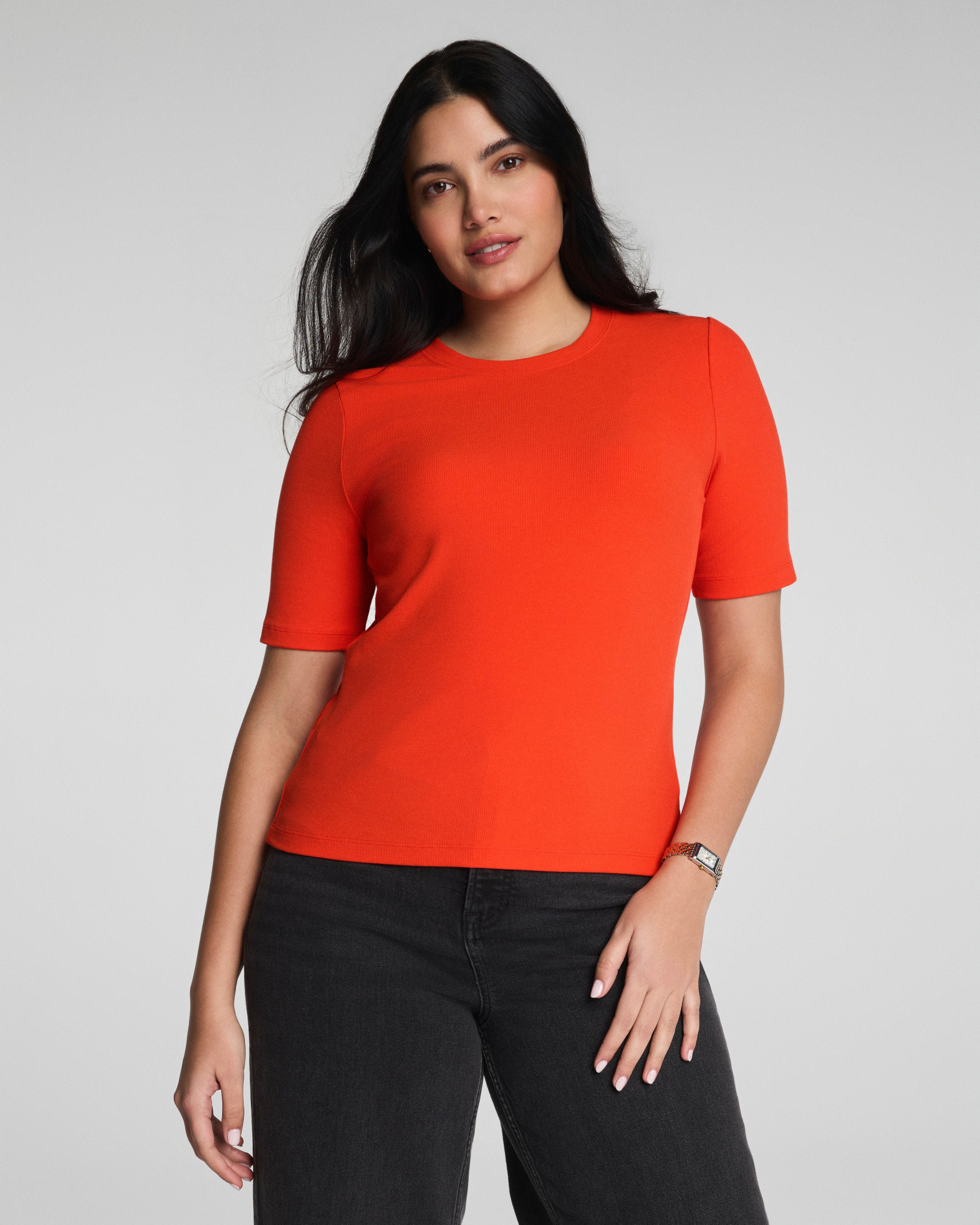 SPANX® Ribbed Knit Crewneck Tee