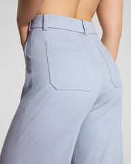 SPANXsupersmooth™ Stretch Twill Wide Leg Pant with Patch Pockets | Himalayan Cloud