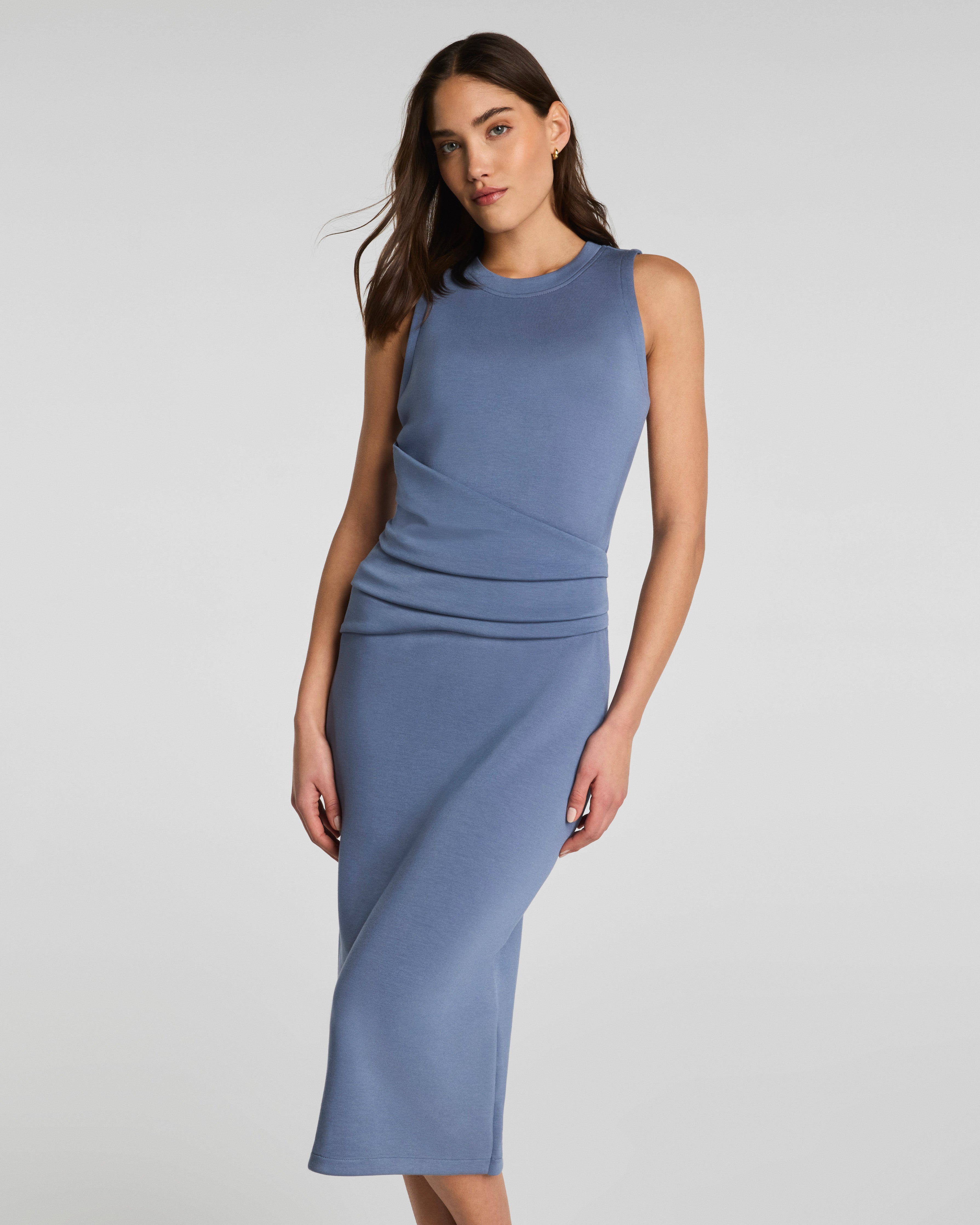 SPANX AirEssentials® Draped Tank Midi Dress | Rain