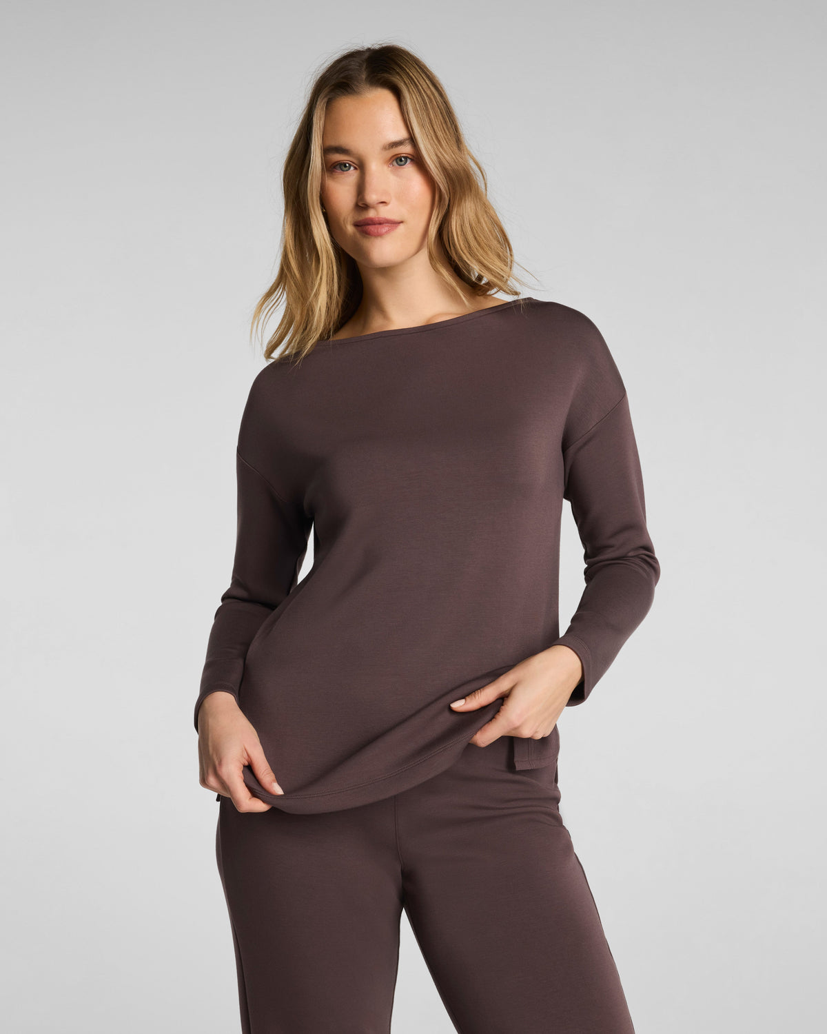SPANX AirEssentials® Boatneck Tunic | Dark Cacao