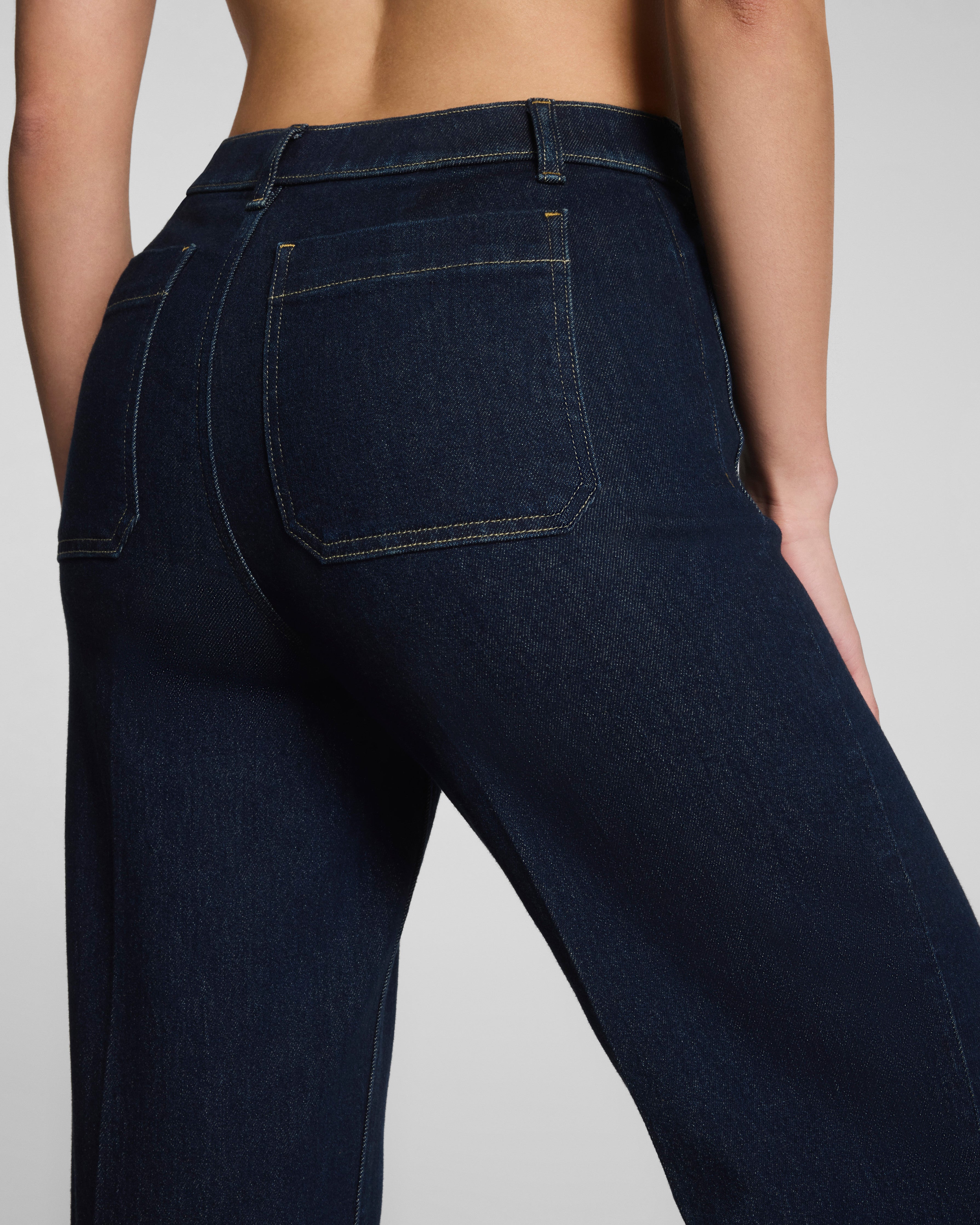 SPANXshape™ Authentic 360 Mid-Rise Easy Flare Jeans with Patch Pockets | Marina