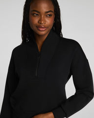 SPANX AirEssentials® Shawl Collar Half Zip | Very Black
