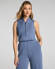 SPANX AirEssentials® Shawl Collar Half Zip Jumpsuit | Rain
