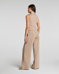 SPANX AirEssentials® Shawl Collar Half Zip Jumpsuit | Dune Heather