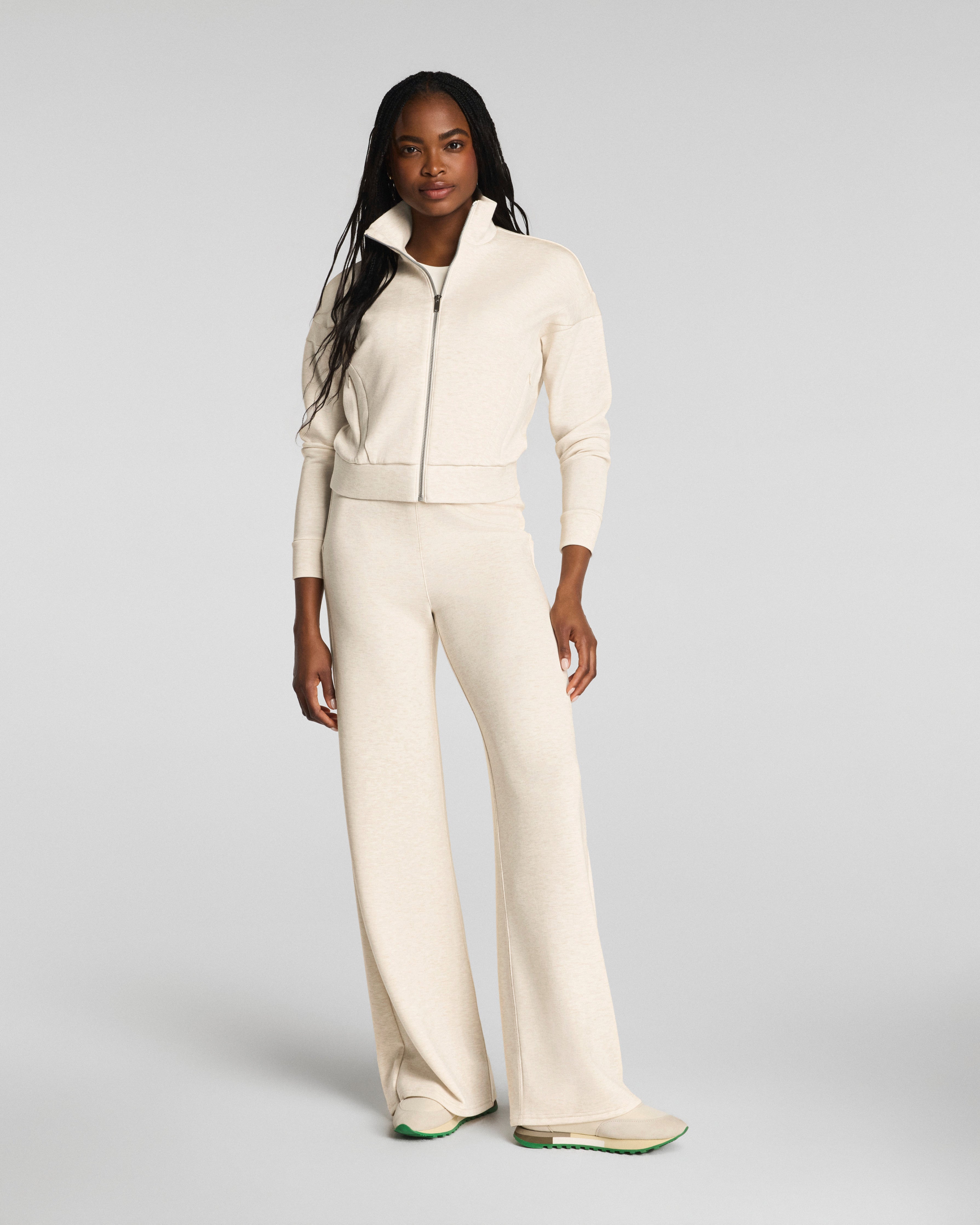 SPANX AirEssentials® Track Jacket | Oatmeal Heather