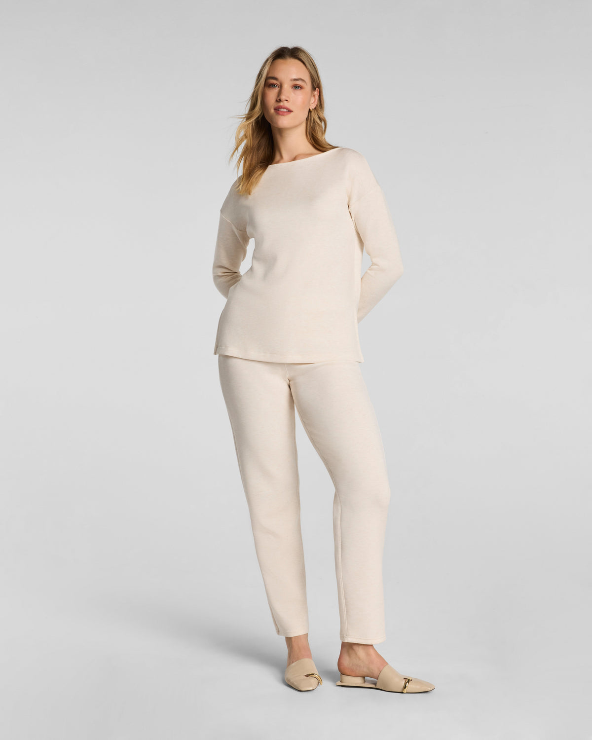 SPANX AirEssentials® Slim Straight Pant | Oatmeal Heather