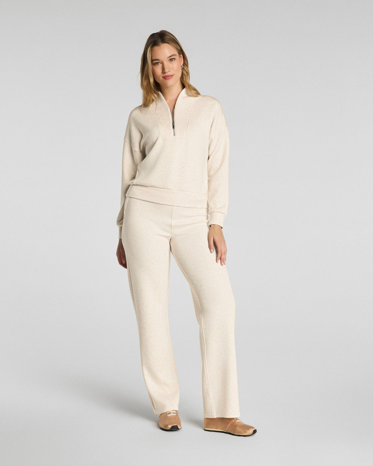 SPANX AirEssentials® Straight Leg Pant | Oatmeal Heather