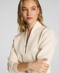 SPANX AirEssentials® Shawl Collar Half Zip | Oatmeal Heather