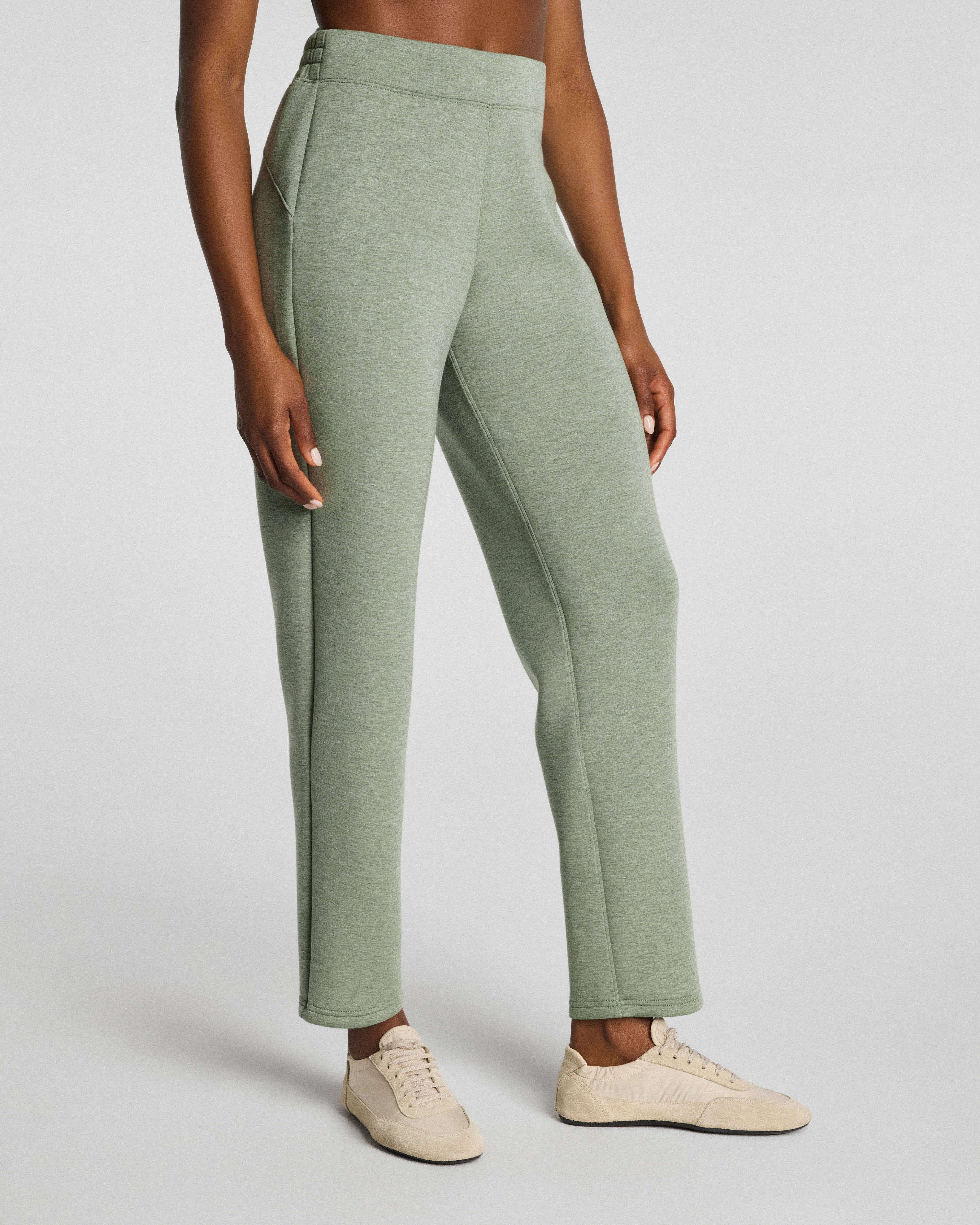 SPANX AirEssentials® Slim Straight Pant | Sage Brush Heather