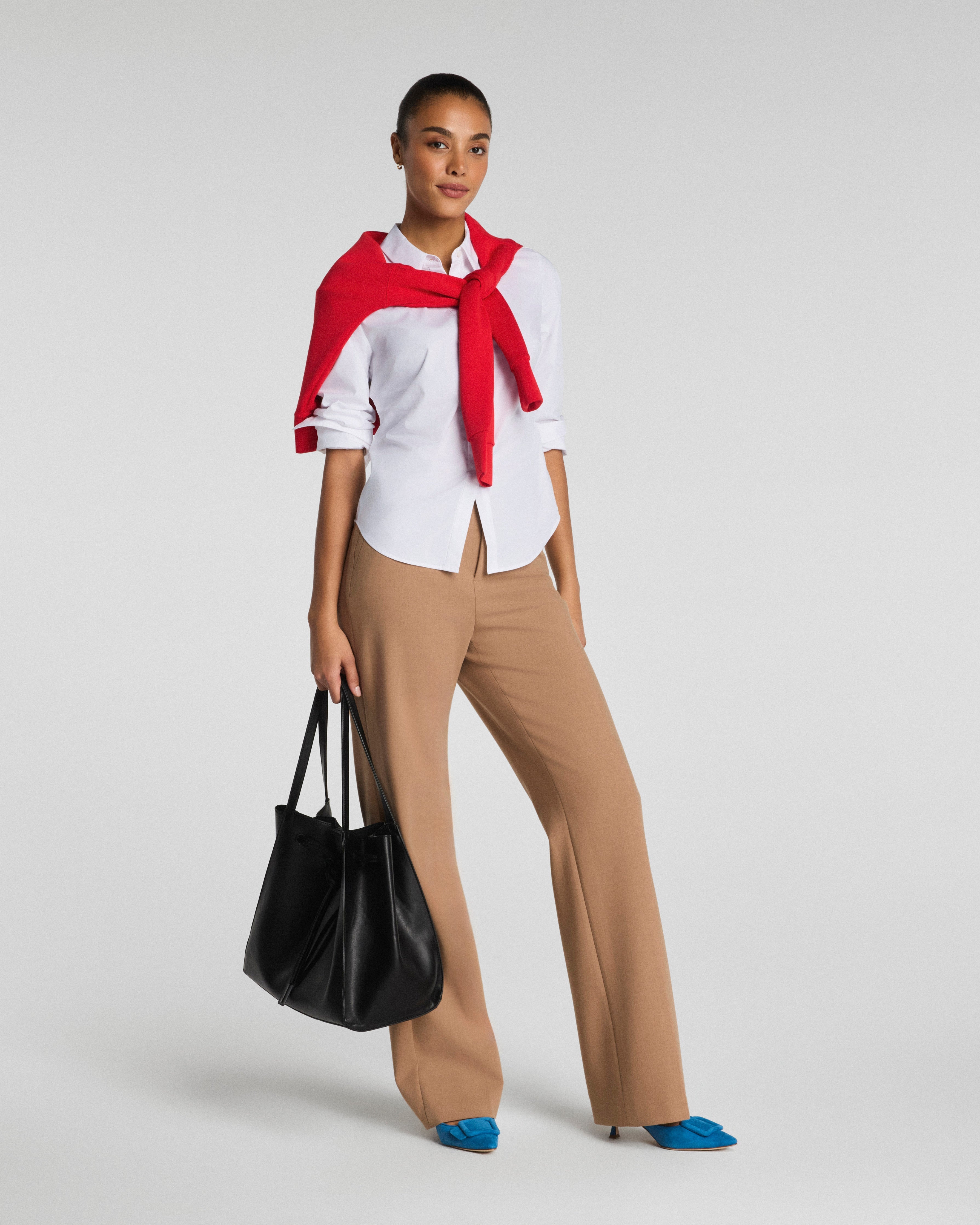 SPANX® Poplin No-Gape Tailored Button Down | Classic White