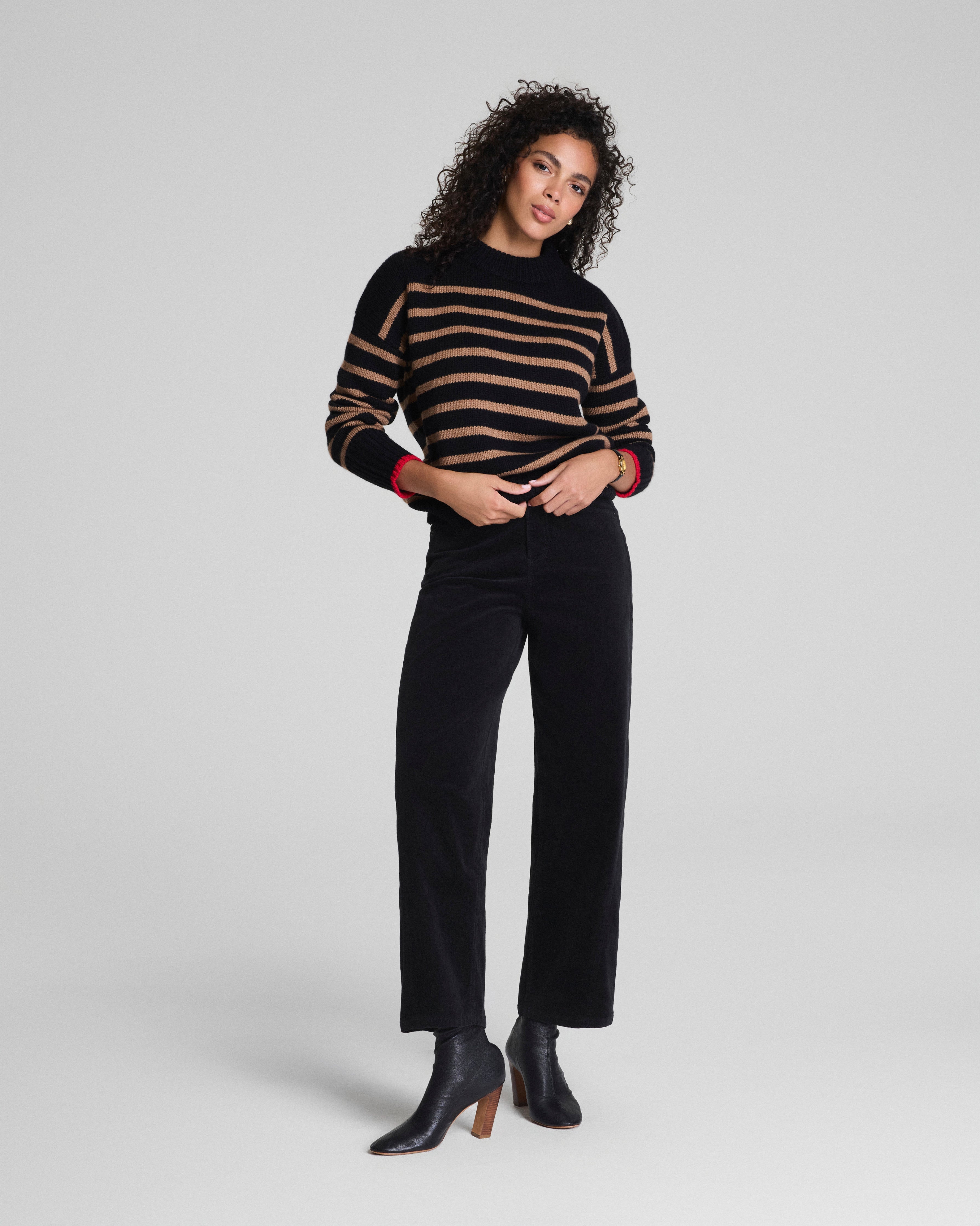 La Ligne Marin Sweater | Black/Camel