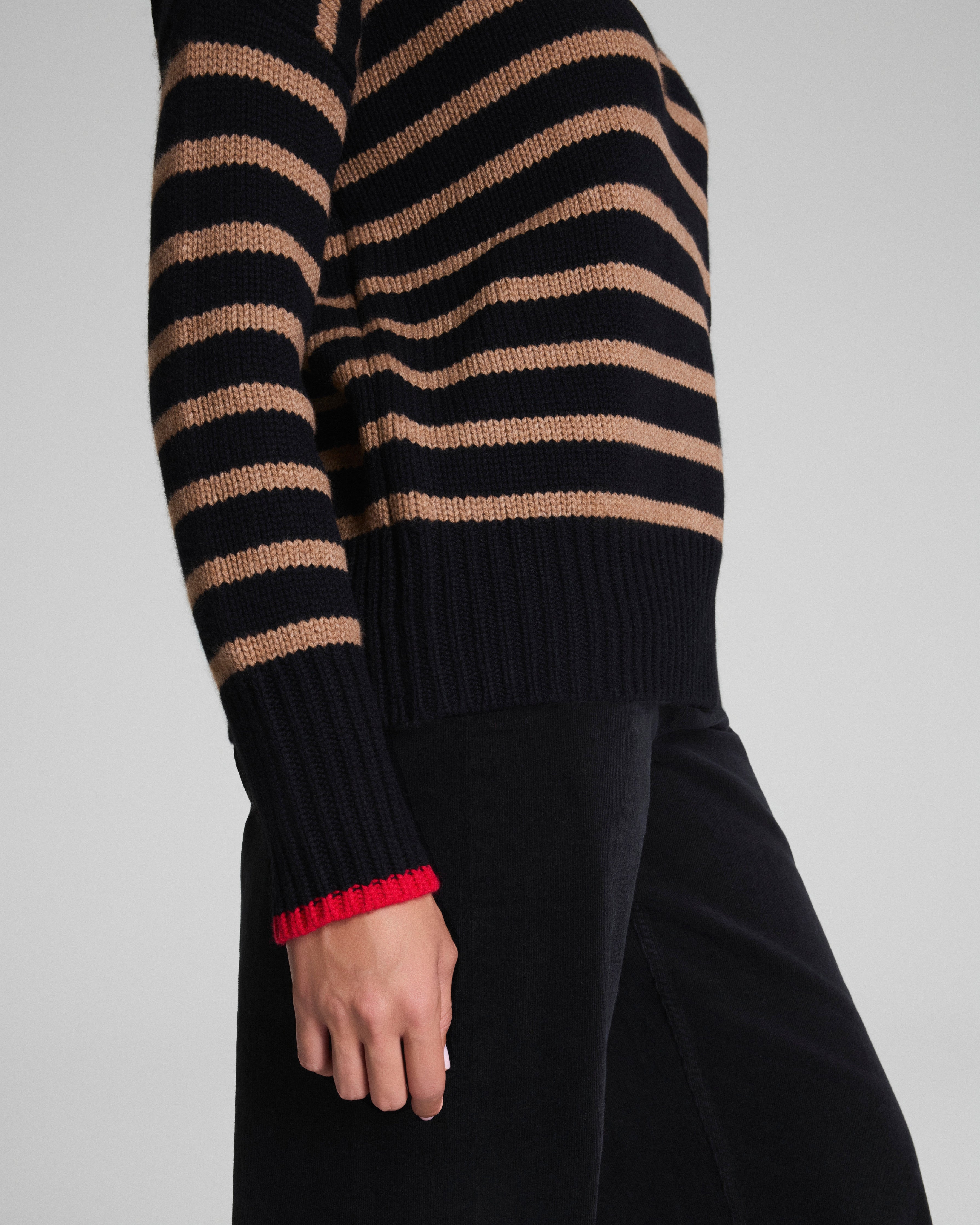 La Ligne Marin Sweater | Black/Camel