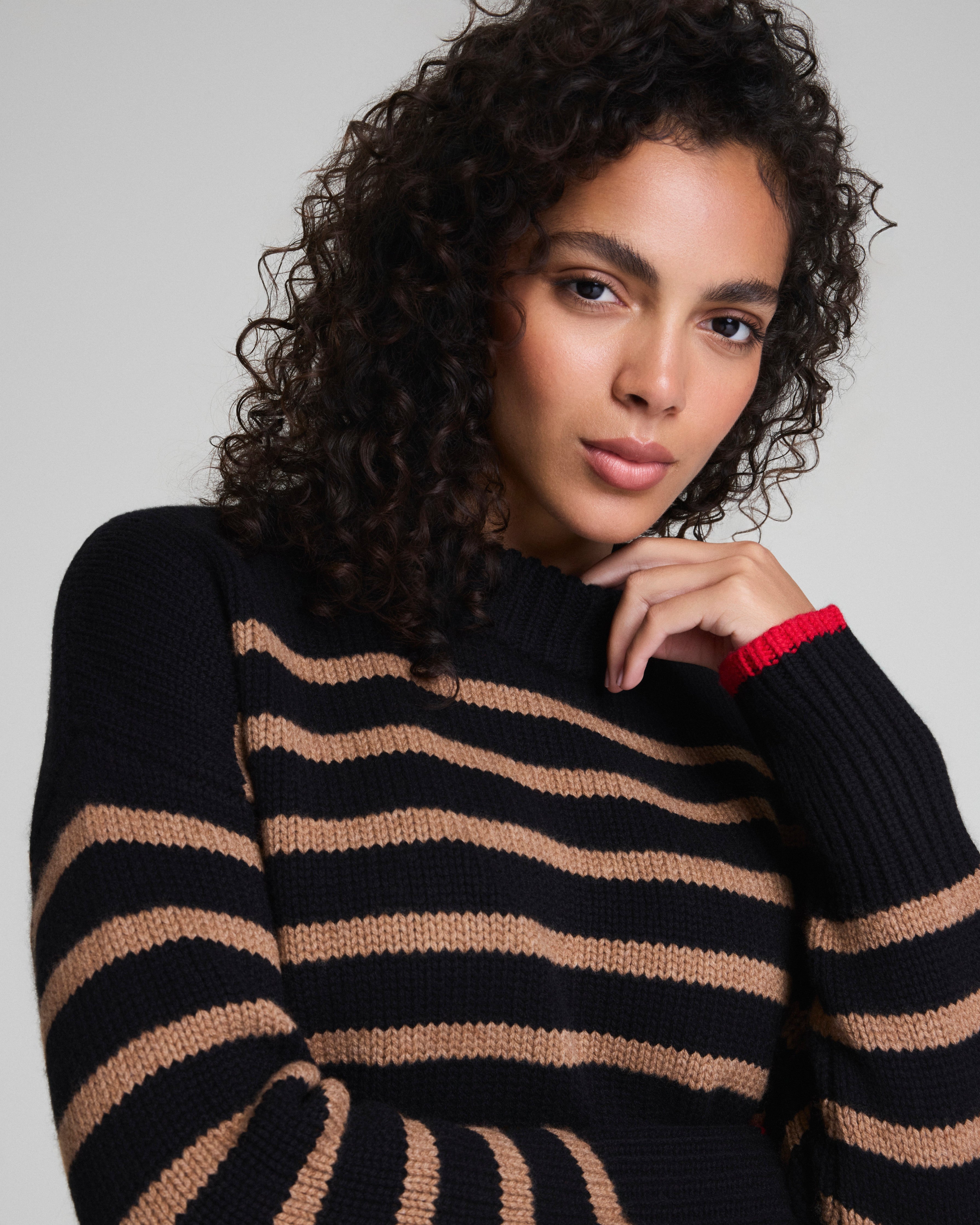 La Ligne Marin Sweater | Black/Camel