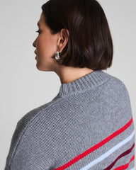 La Ligne Marin Sweater | Gray/SPANX® Red/Light Blue/Cassis