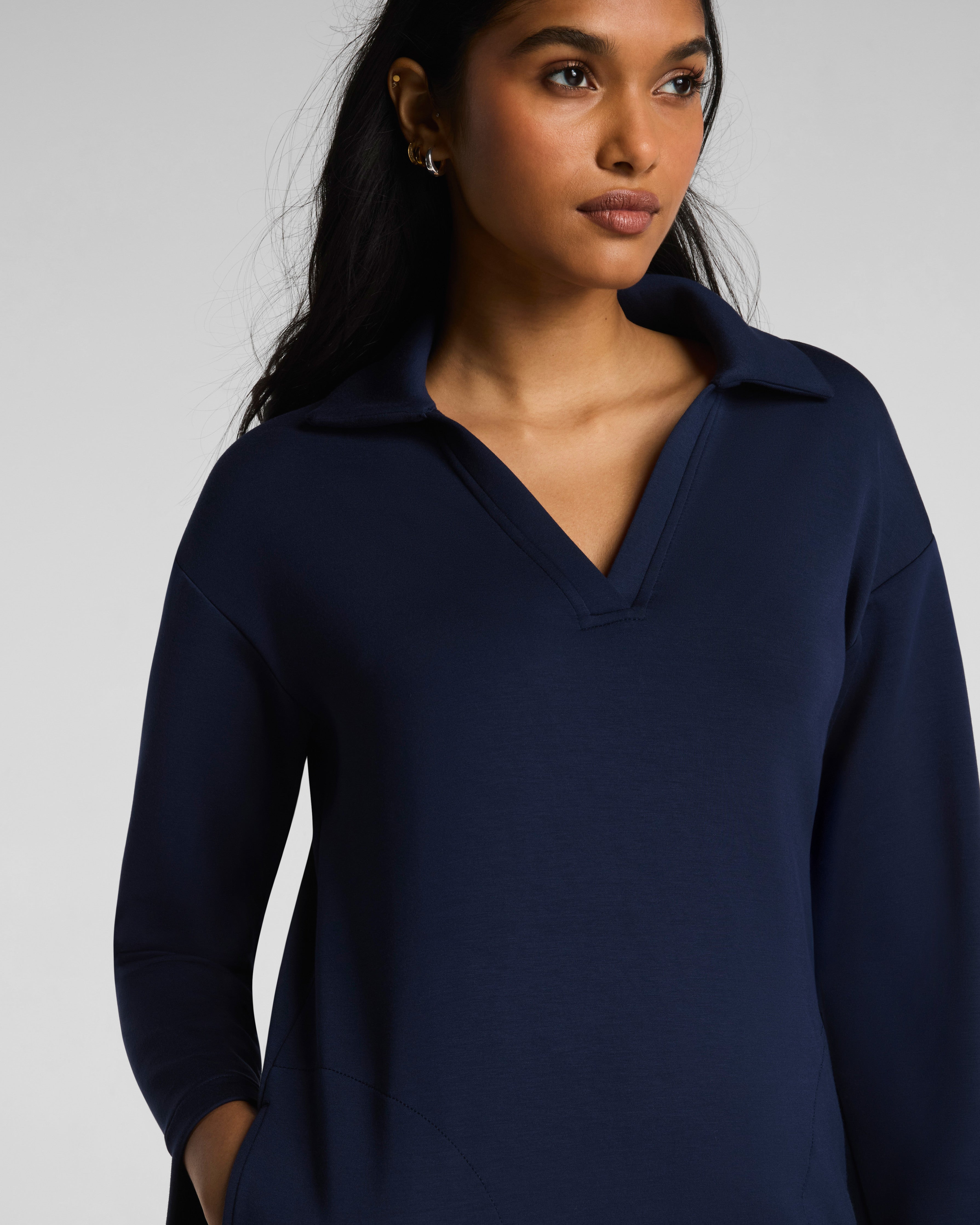 SPANX AirEssentials® Polo Long Sleeve Dress | Timeless Navy