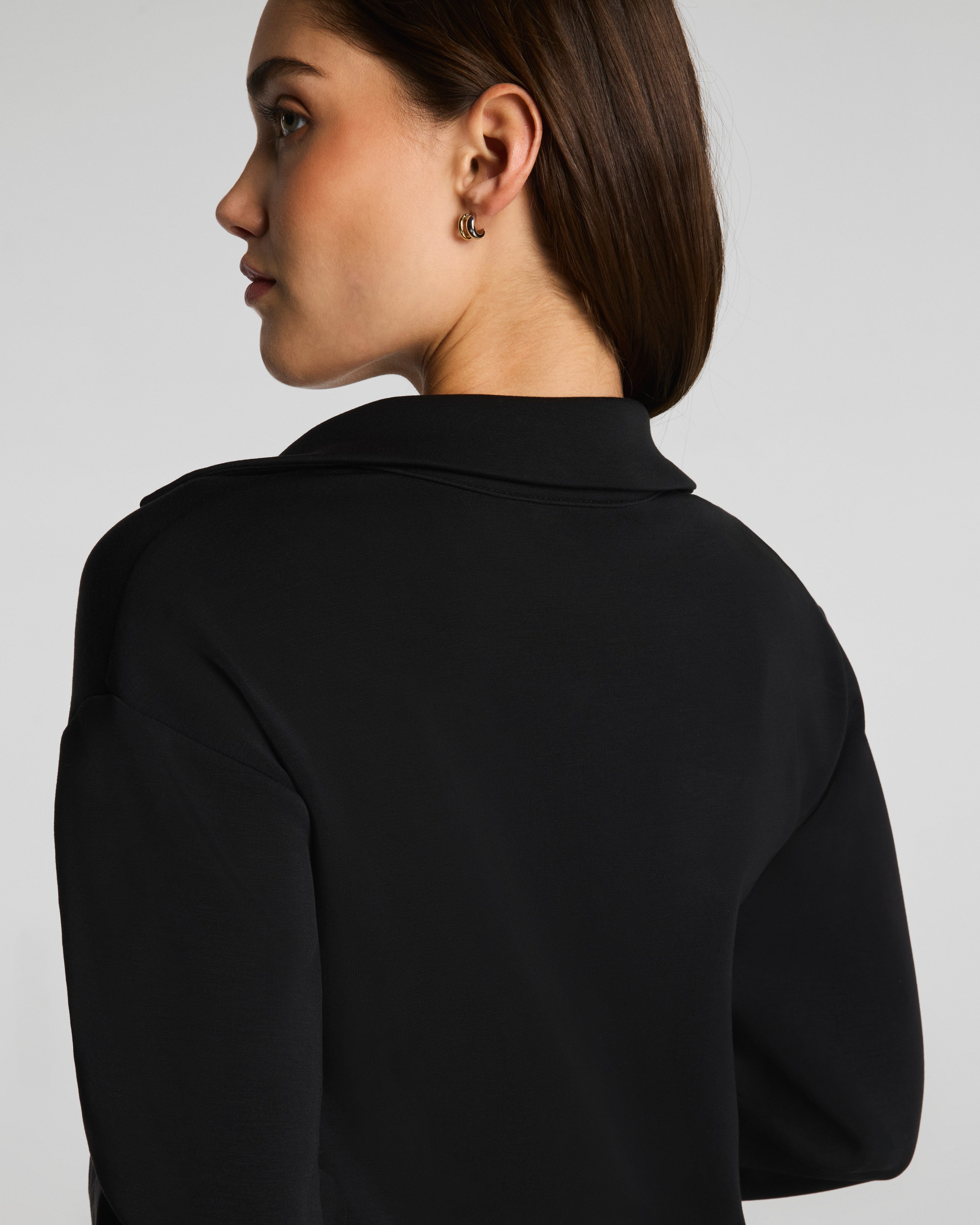 SPANX AirEssentials® Polo Long Sleeve Dress | Very Black
