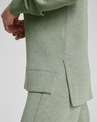 SPANX AirEssentials® Half Zip Tunic | Sage Brush Heather