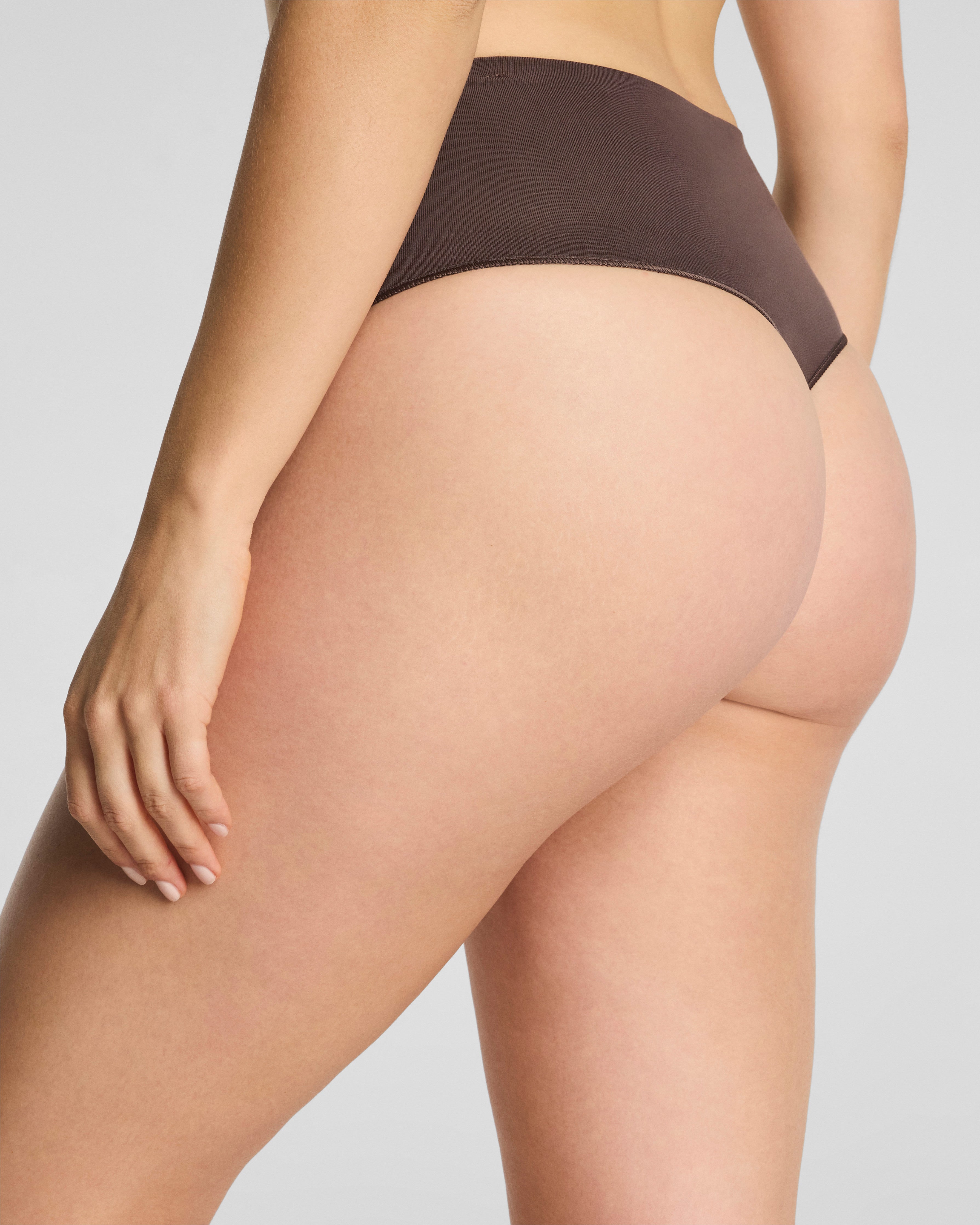 SPANXshape™ ExtraOrdinary Supima® Cotton Thong | Dark Cacao