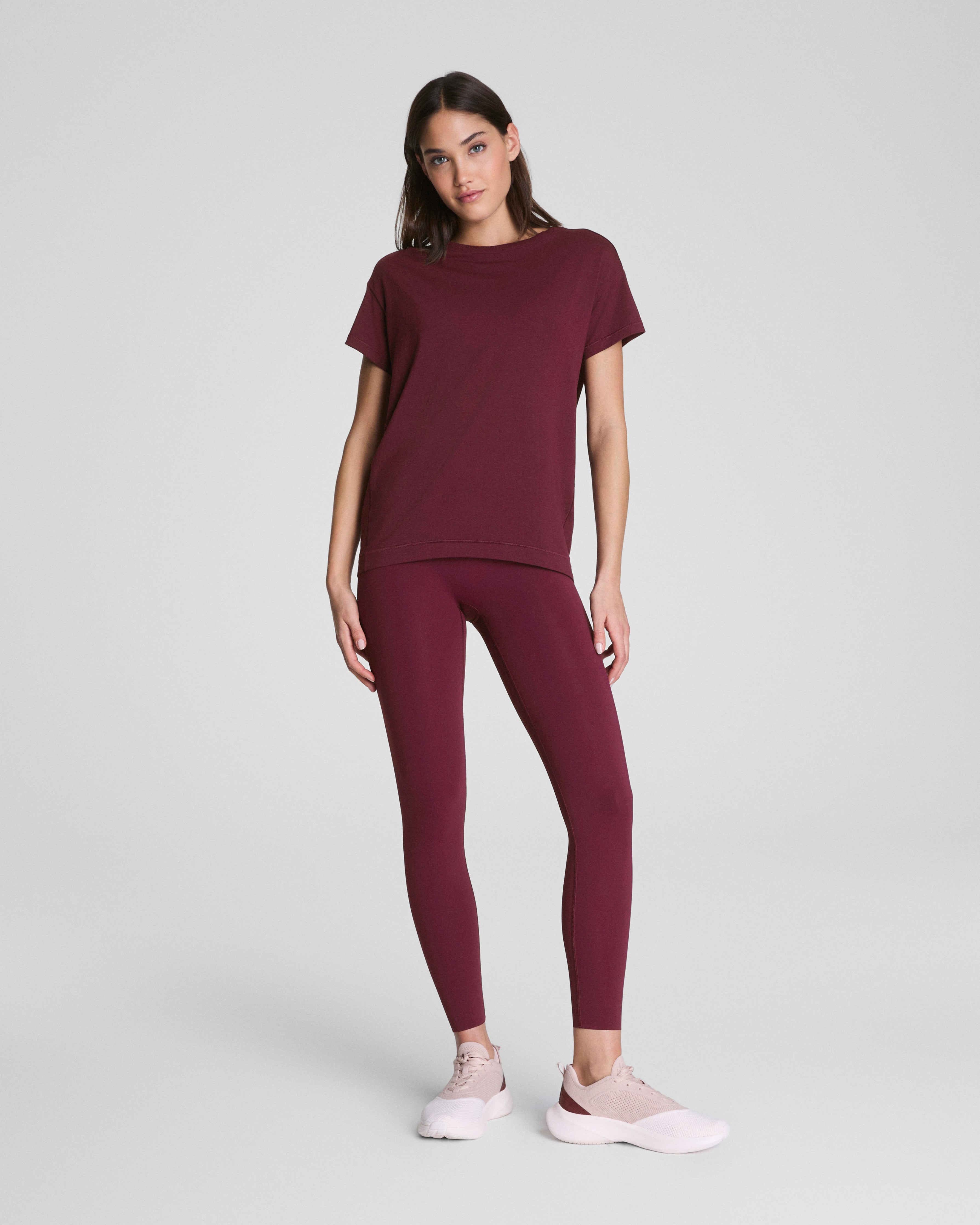 SPANX® Outpace Tee | Plum Berry