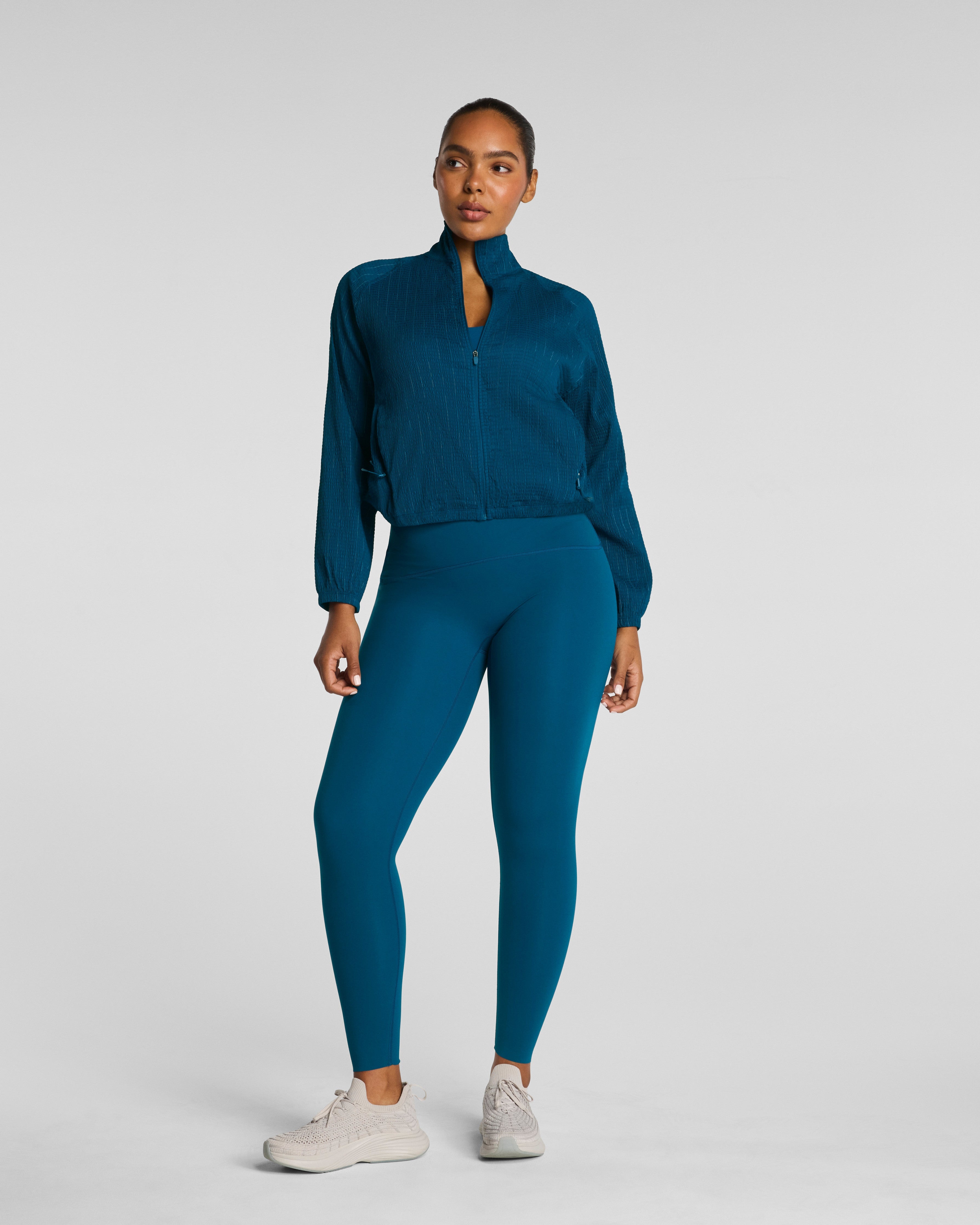 SPANX® BoostUp Glow Weave Full Zip Jacket | Deep Cove