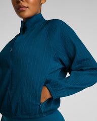 SPANX® BoostUp Glow Weave Full Zip Jacket | Deep Cove