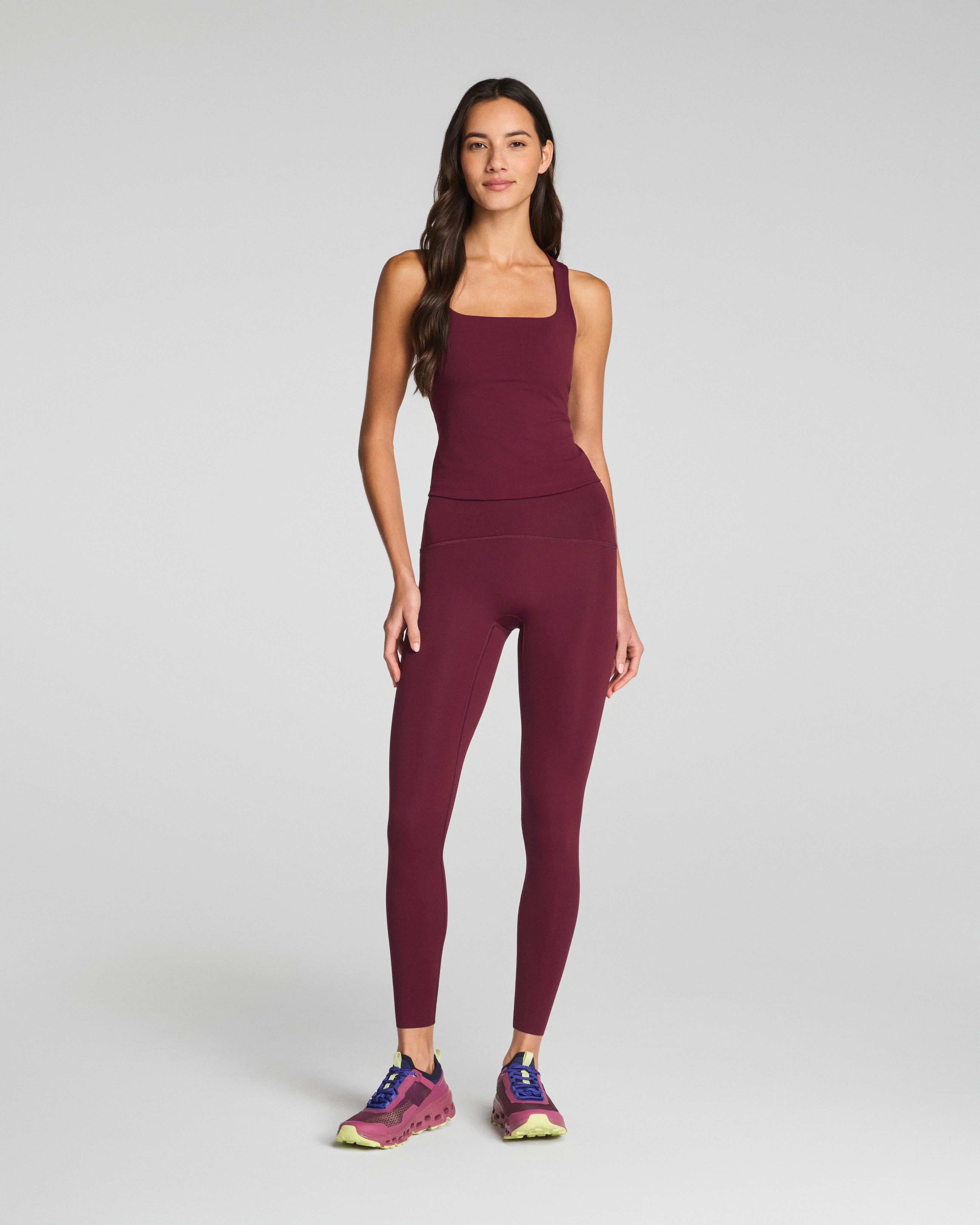 SPANX® BoostUp Square Neck Shelf Tank | Cassis