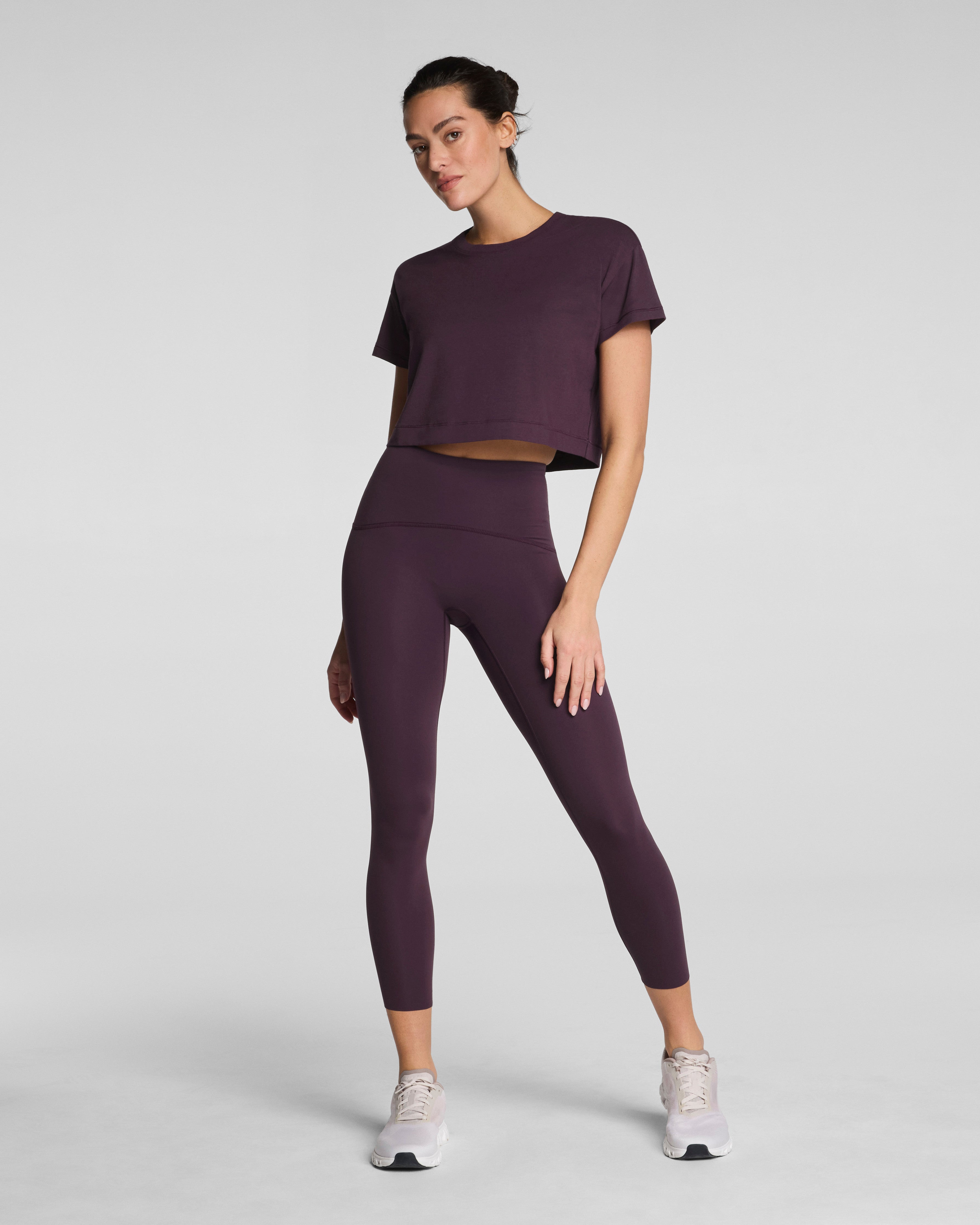 SPANX® BoostUp Cropped Tee | Blackberry