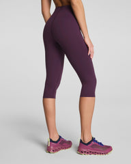 SPANXshape™ BodyLine Cropped Leggings with Mid-Tummy Compression, 19" | Blackberry