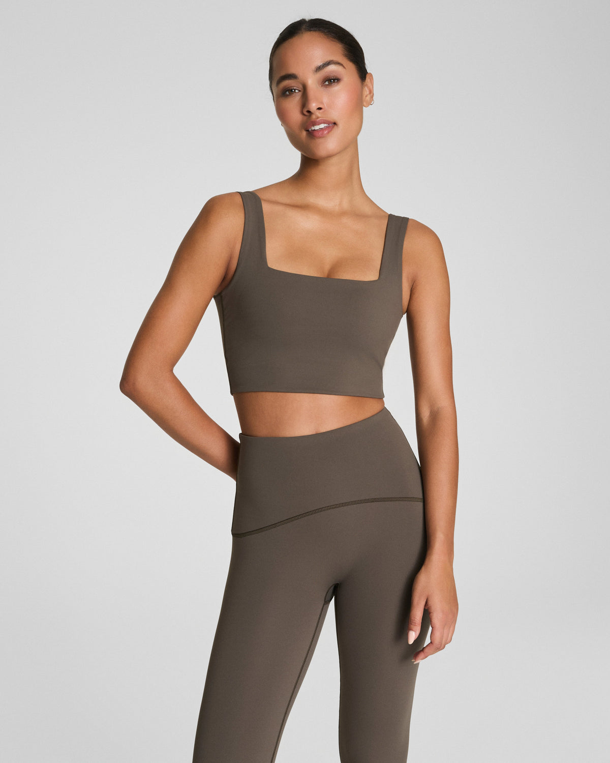 SPANX® BoostUp Cropped Square Neck Shelf Tank | Mineral
