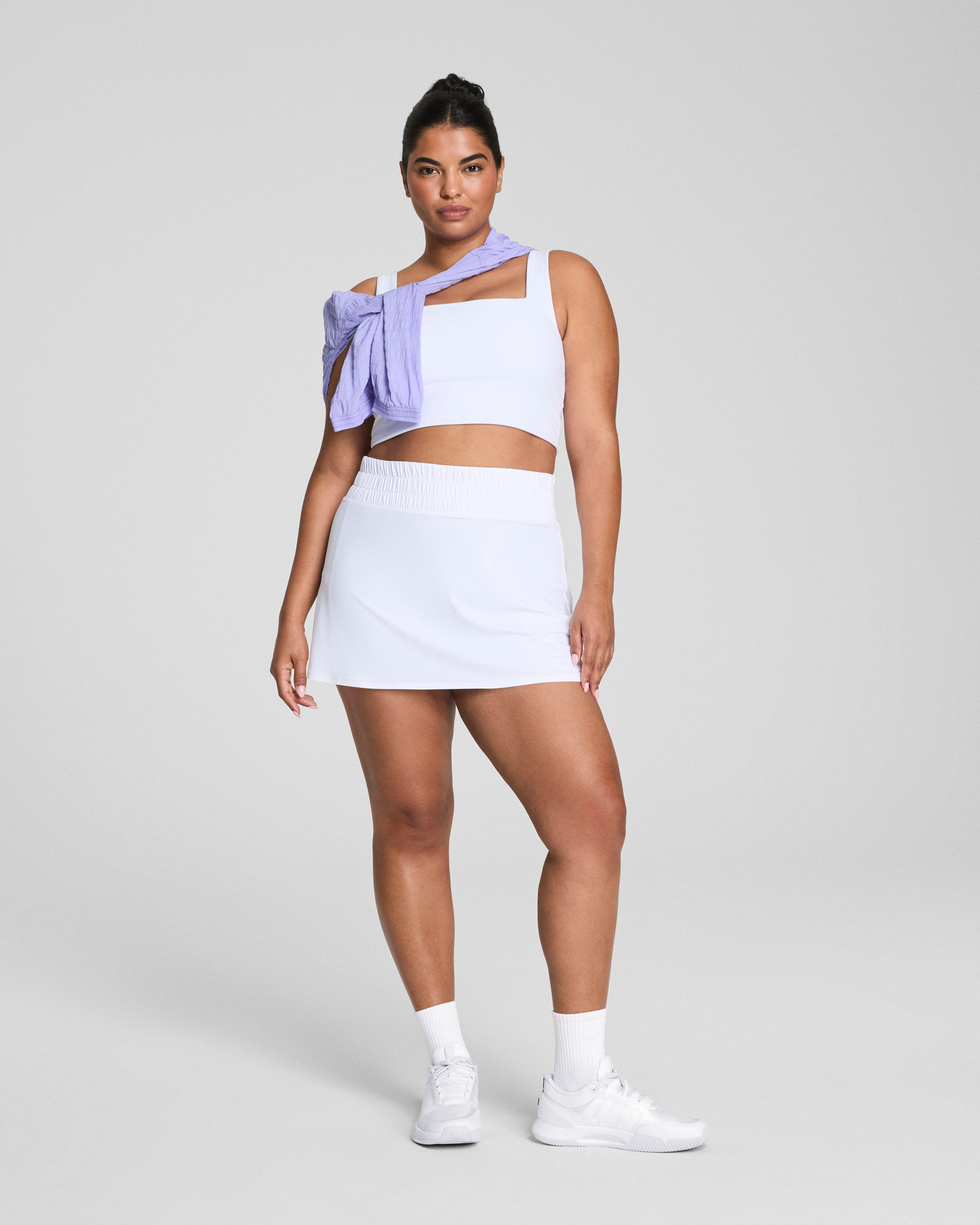 SPANX® BoostUp Cropped Square Neck Shelf Tank | Vivid White