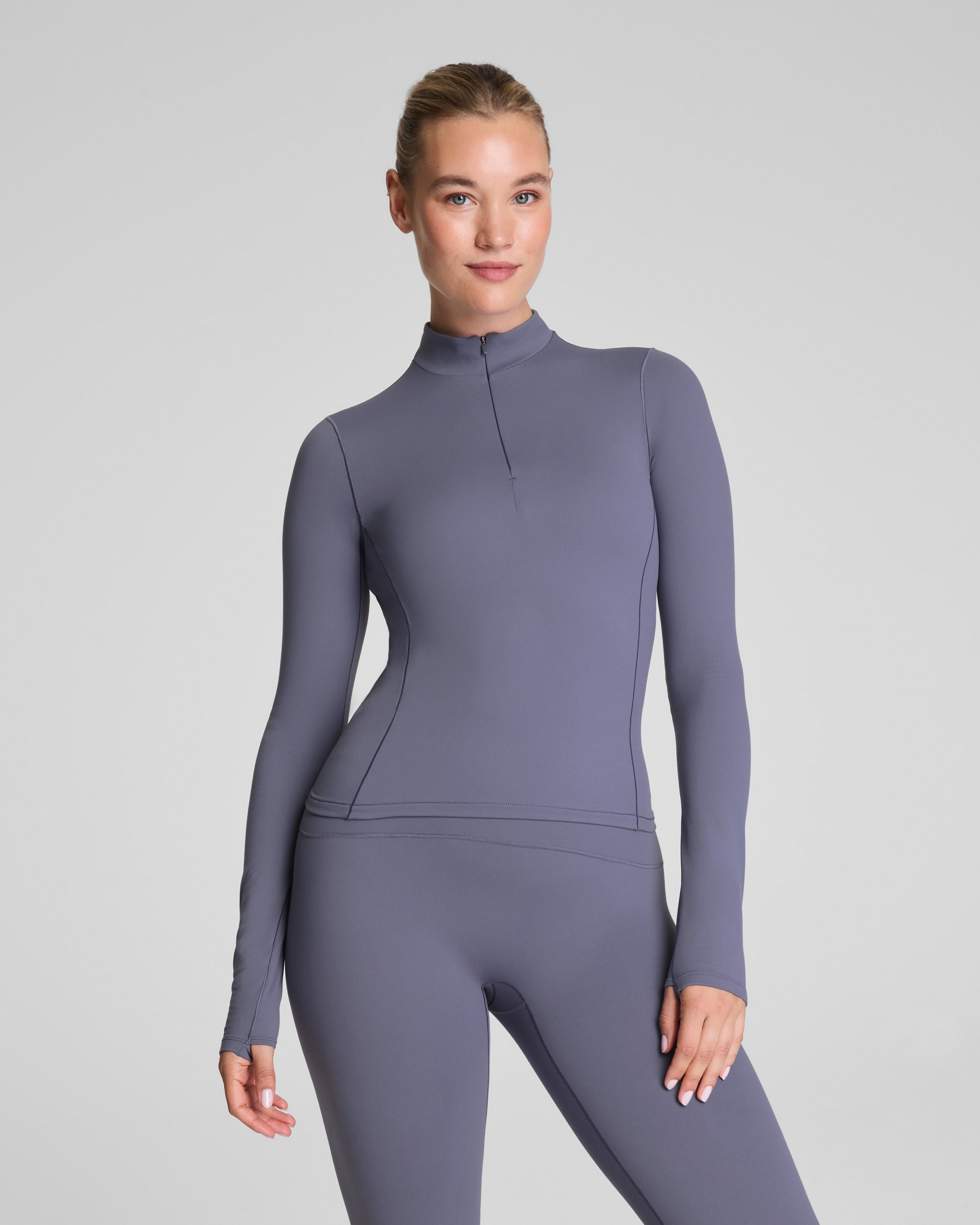 SPANX® Get Moving Brushed Contour Half Zip