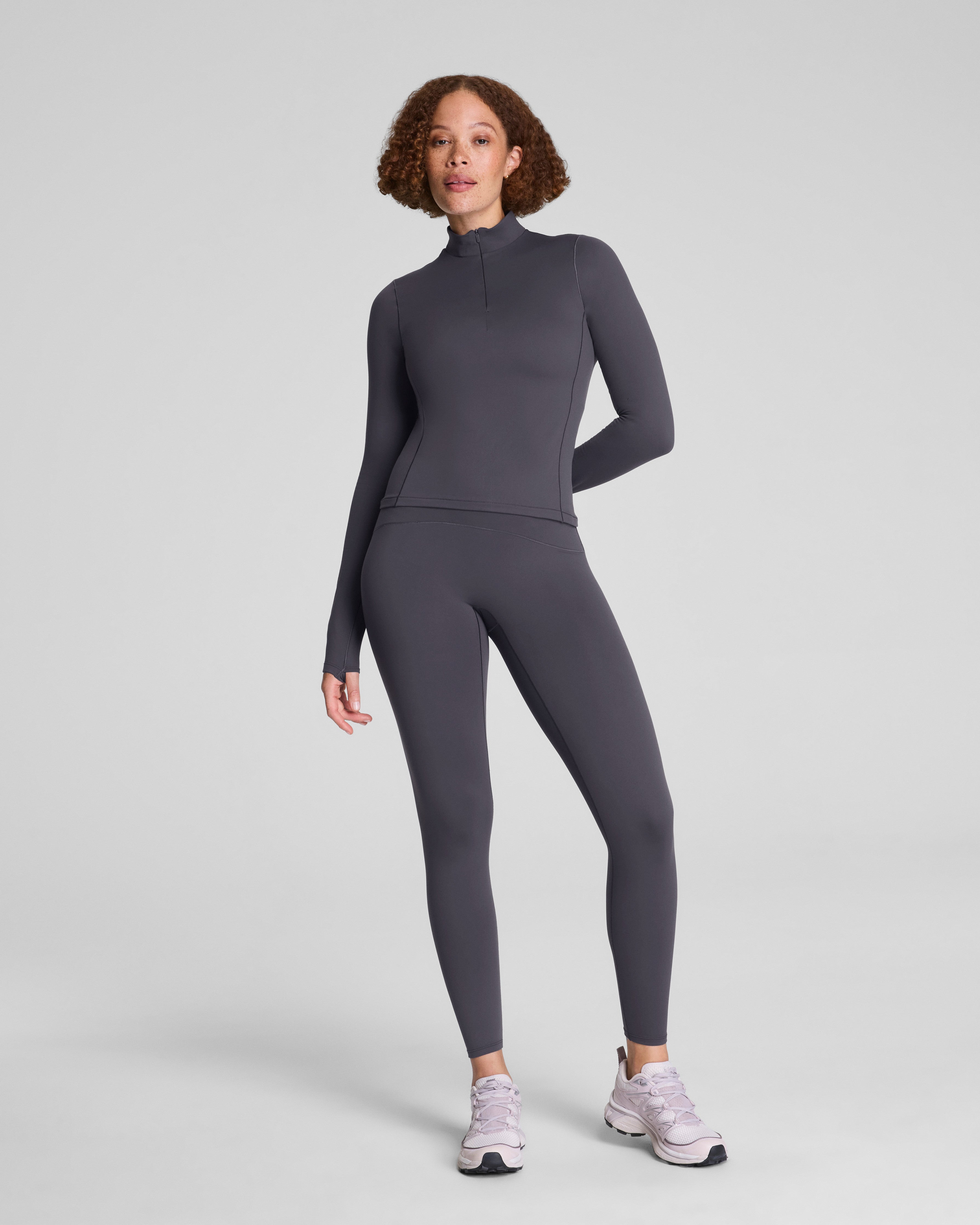 SPANX® Get Moving Brushed Contour Half Zip | Storm