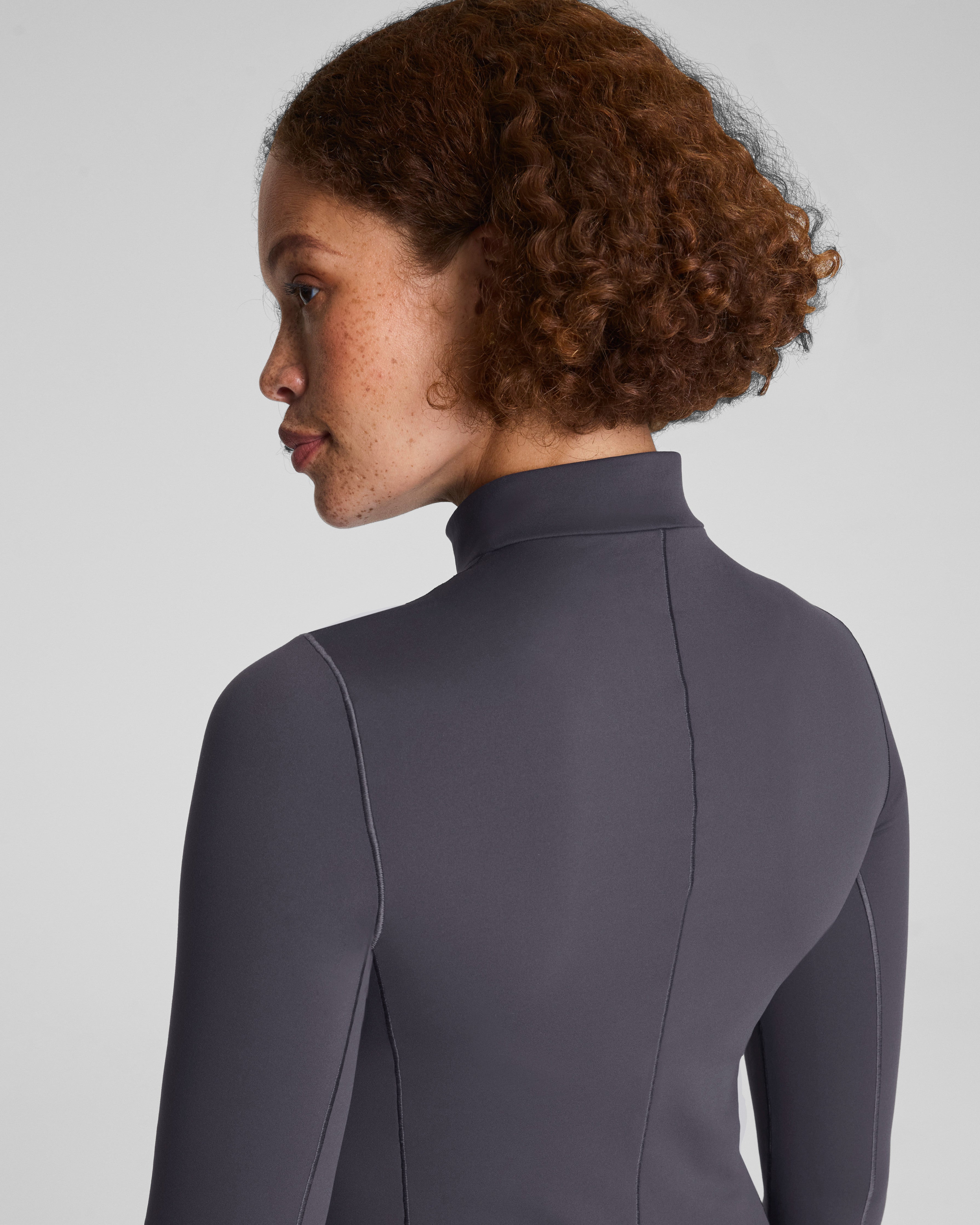 SPANX® Get Moving Brushed Contour Half Zip | Storm