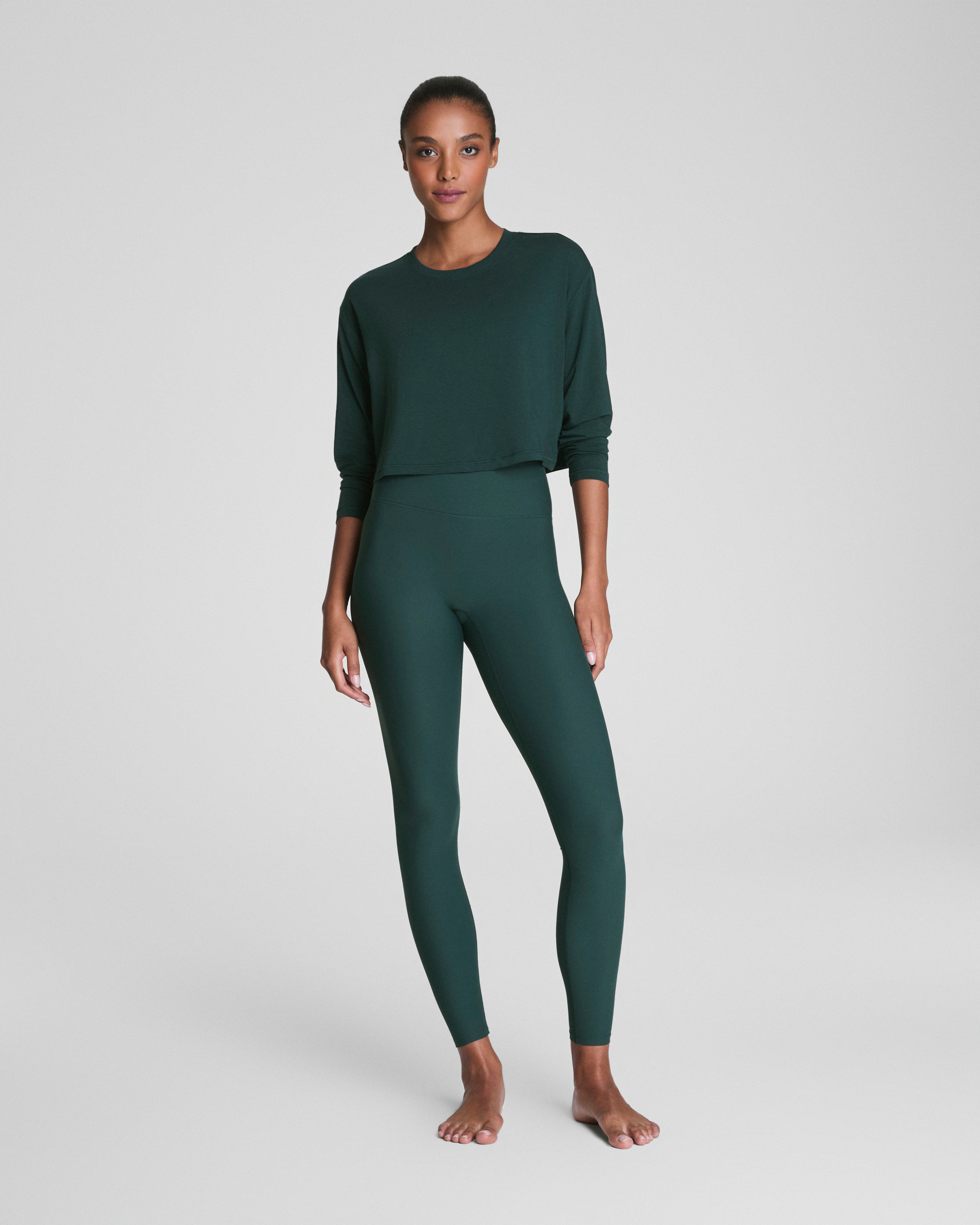 SPANX® Outpace Cropped Long Sleeve Top | Meridian
