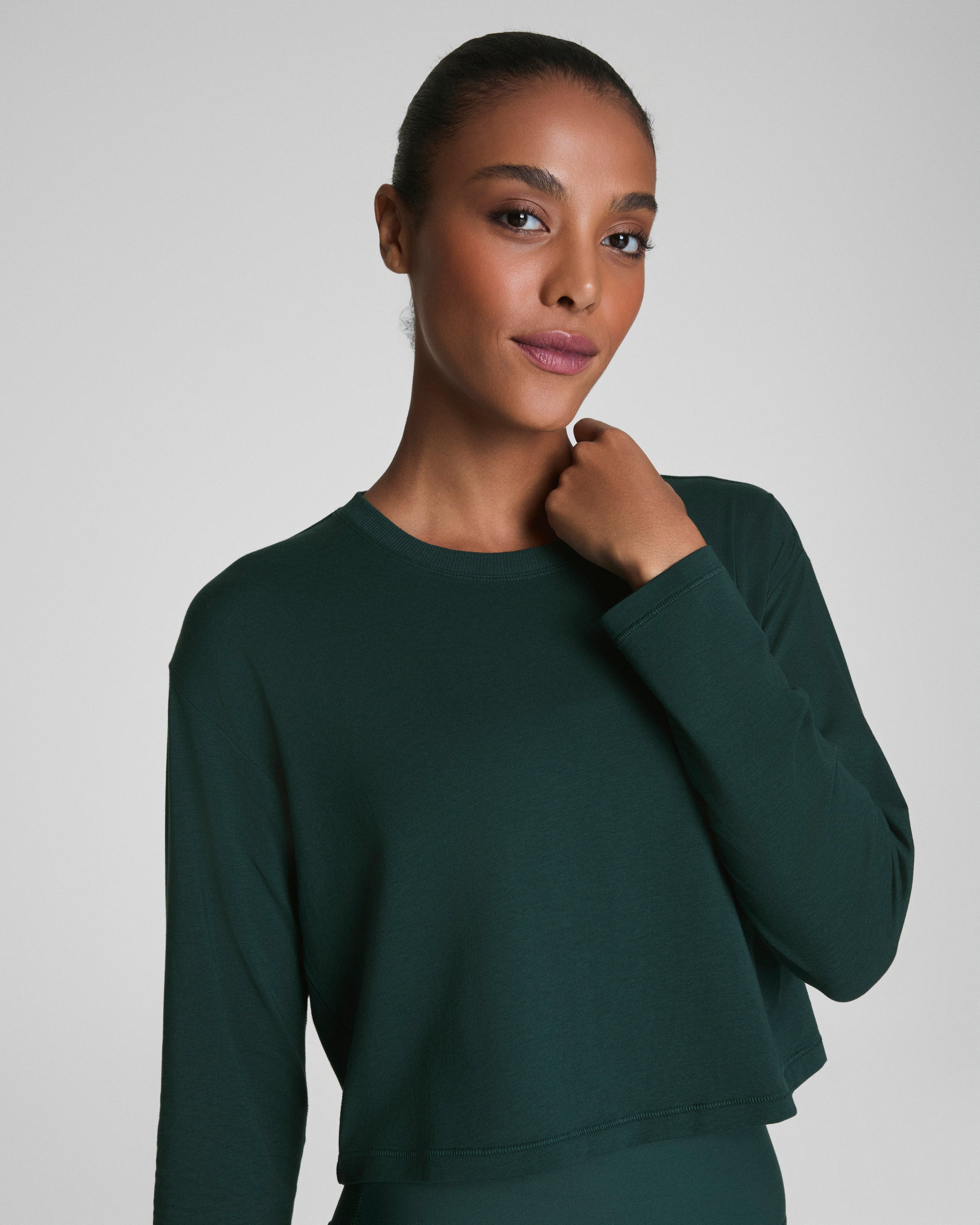 SPANX® Outpace Cropped Long Sleeve Top | Meridian