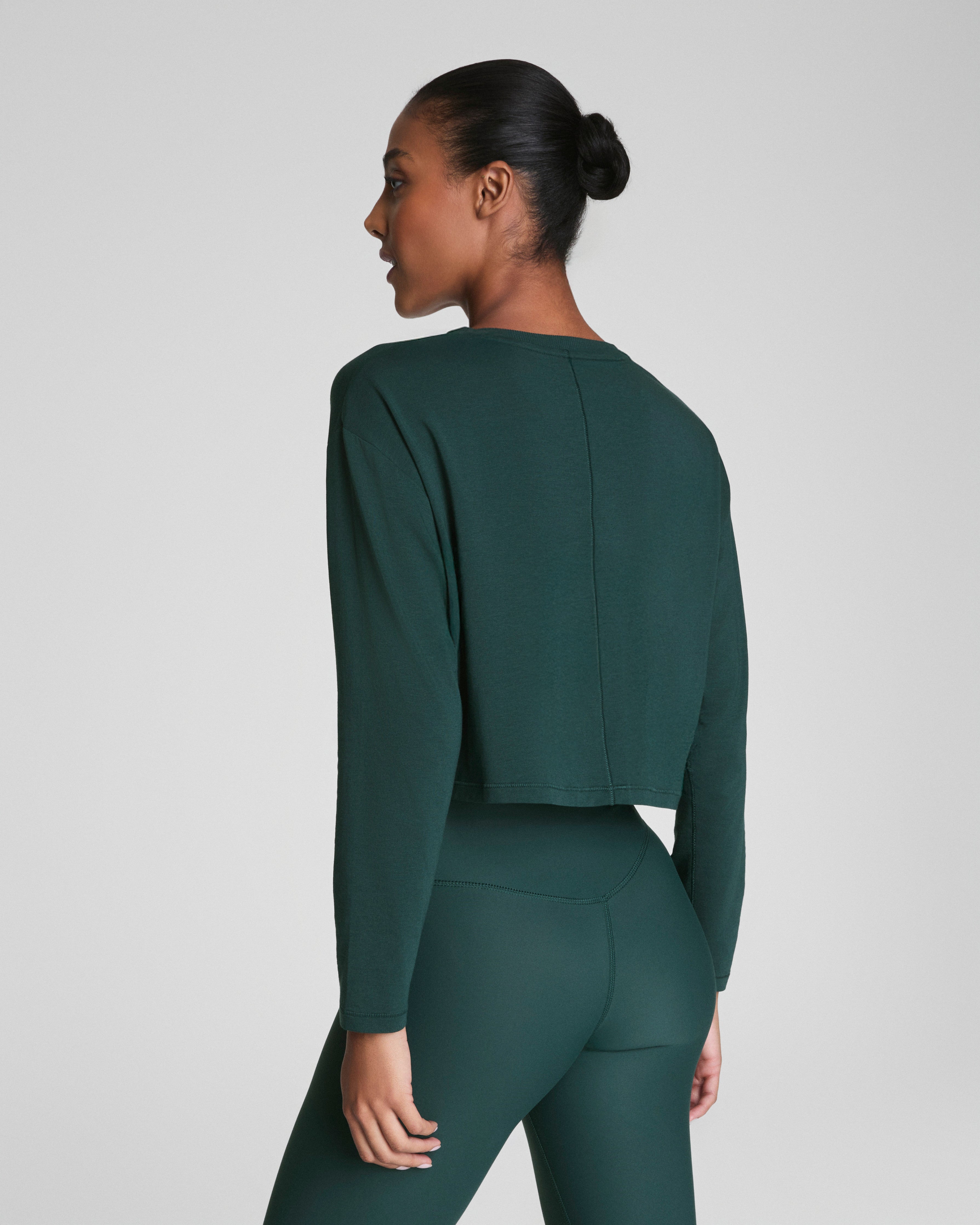 SPANX® Outpace Cropped Long Sleeve Top | Meridian