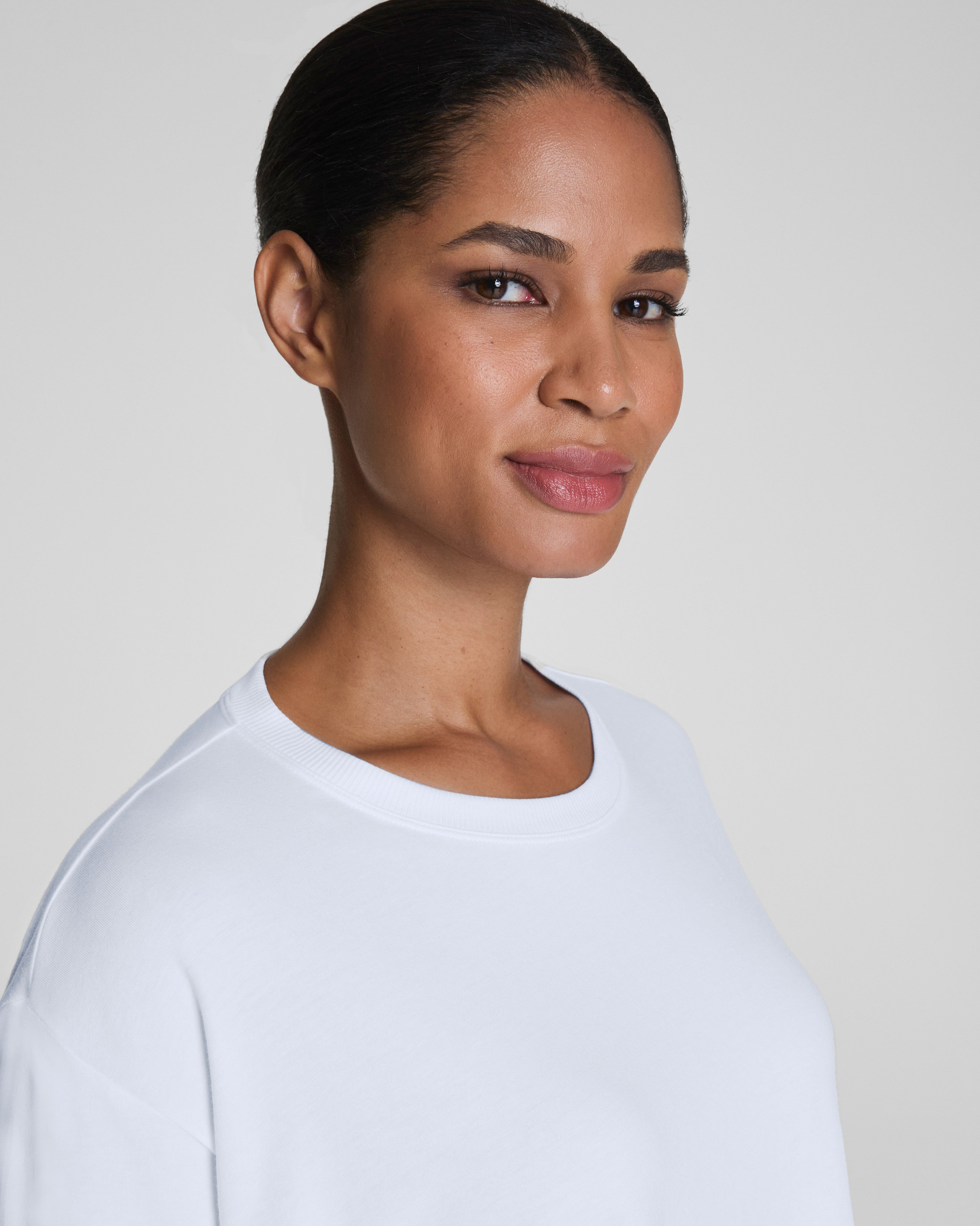 SPANX® Outpace Cropped Long Sleeve Top | Vivid White