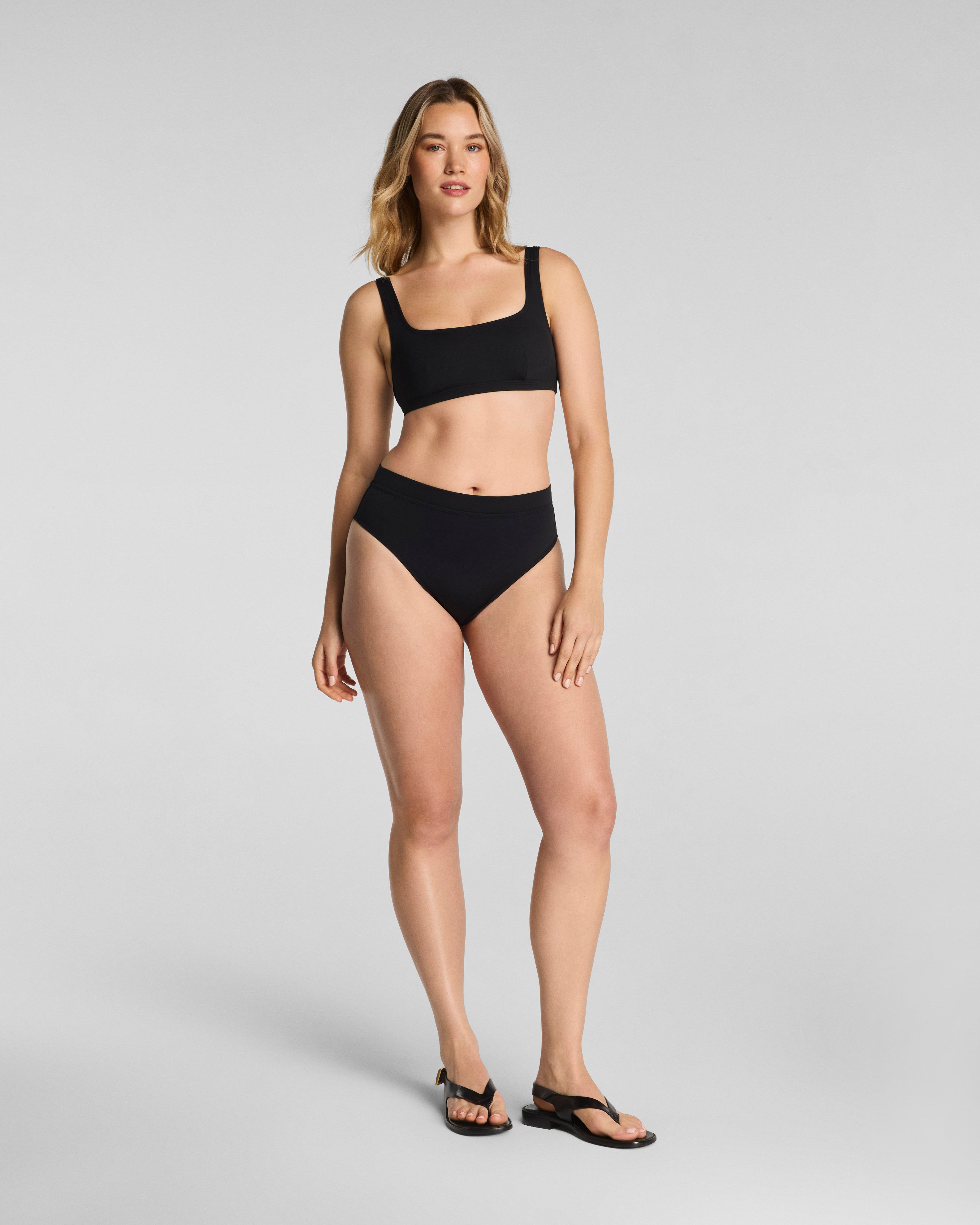 SPANXshape™ Swim Hi-Rise Cheeky Bikini Bottom | Very Black