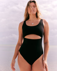 SPANXshape™ Swim Cutout One Piece | Very Black