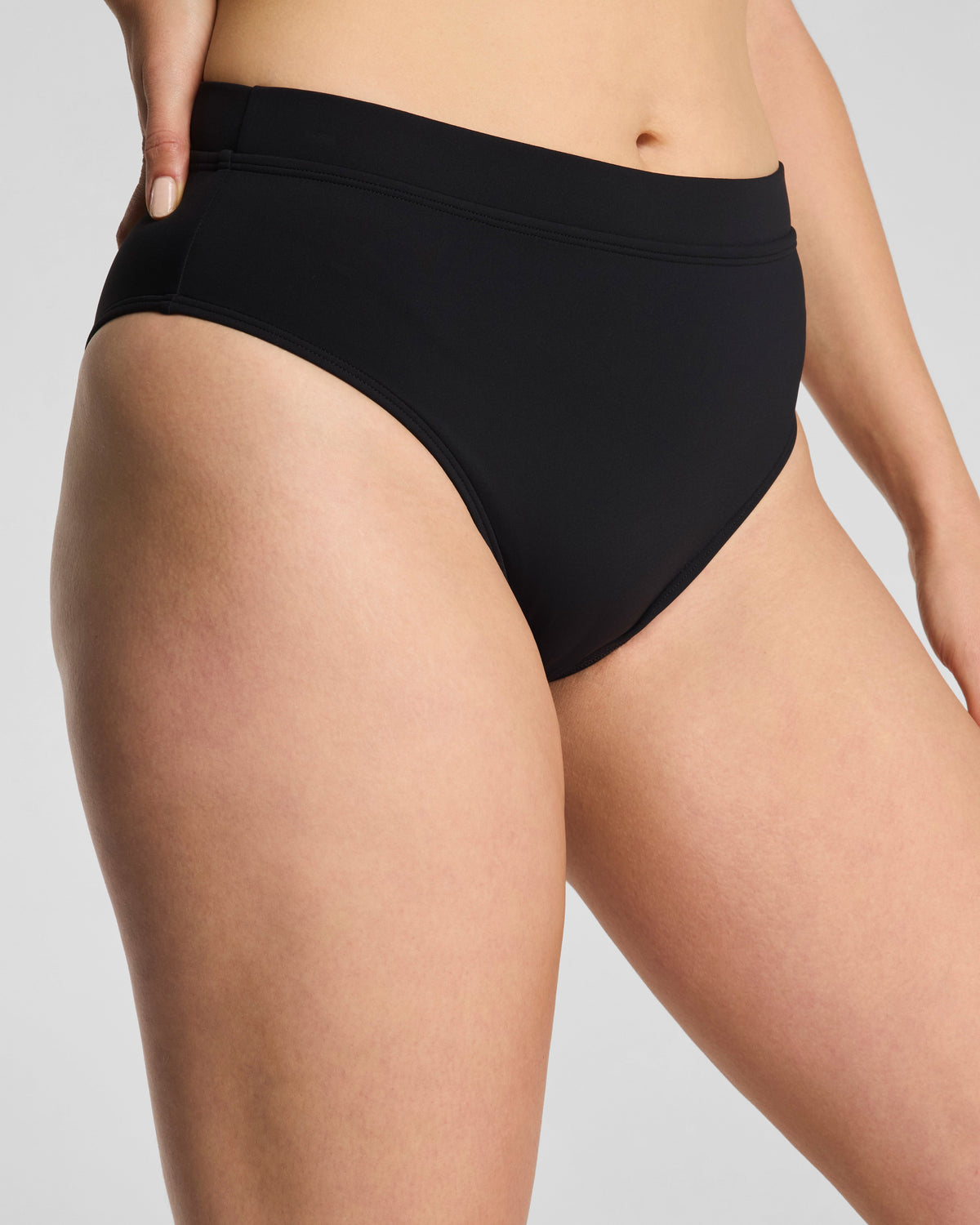 SPANXshape™ Swim Hi-Rise Cheeky Bikini Bottom | Very Black