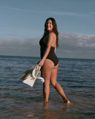 SPANXsculpt™ Swim Halter One Piece | Very Black