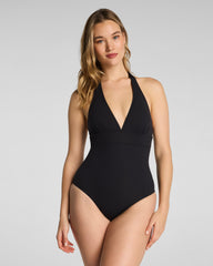 SPANXsculpt™ Swim Halter One Piece | Very Black