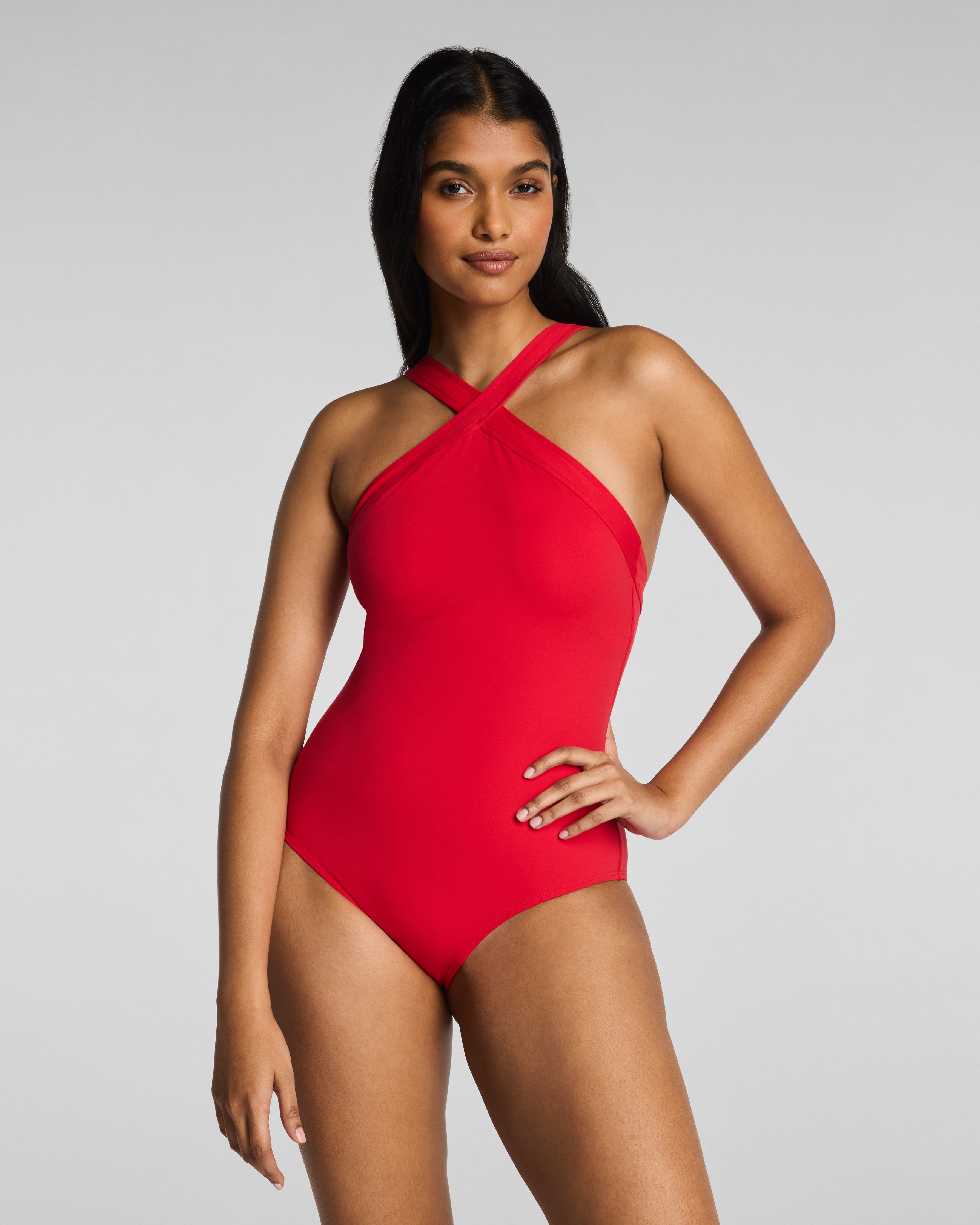 SPANXsculpt™ Swim High-Neck One Piece | SPANX® Red