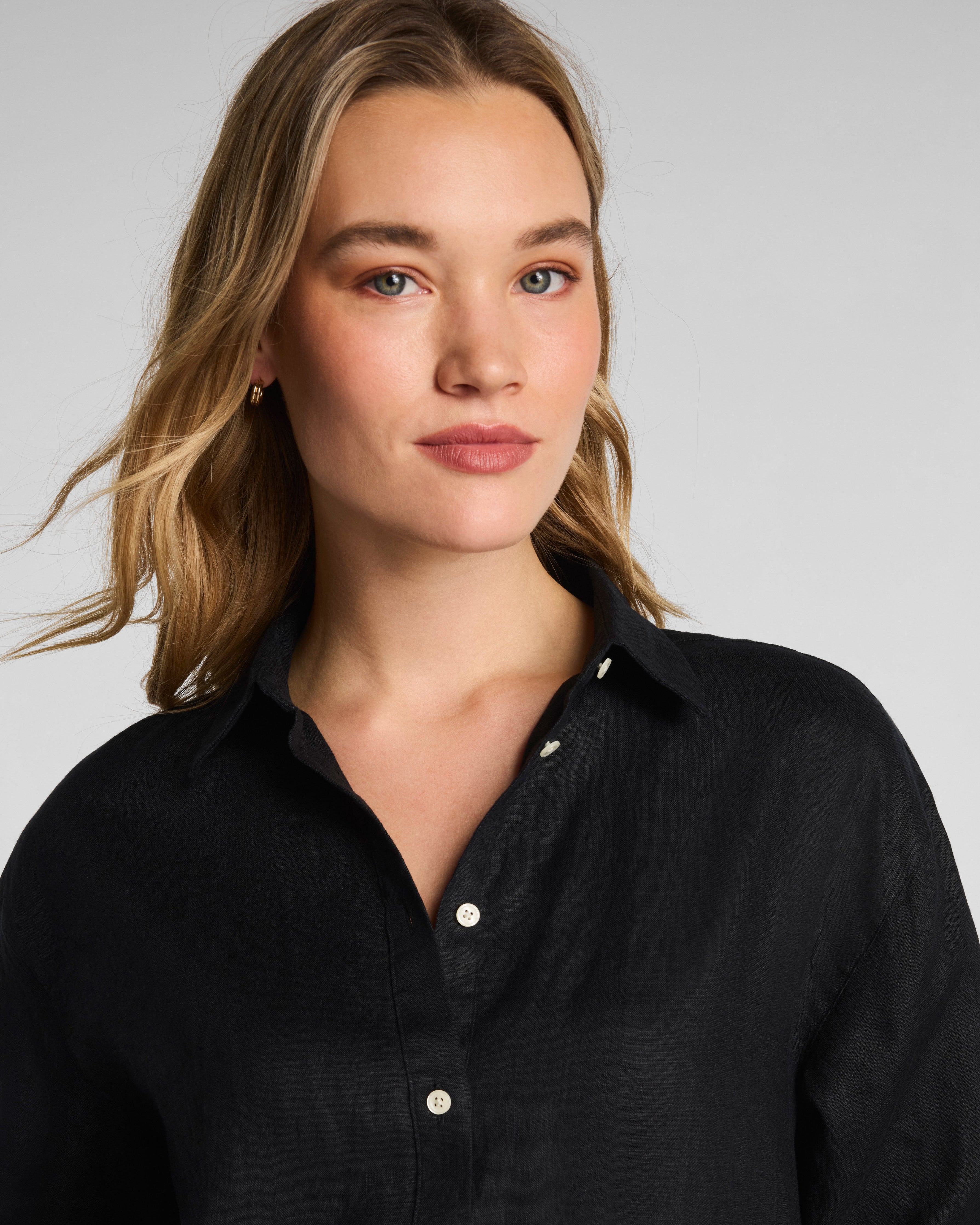 SPANX® Beach Button Down | Very Black