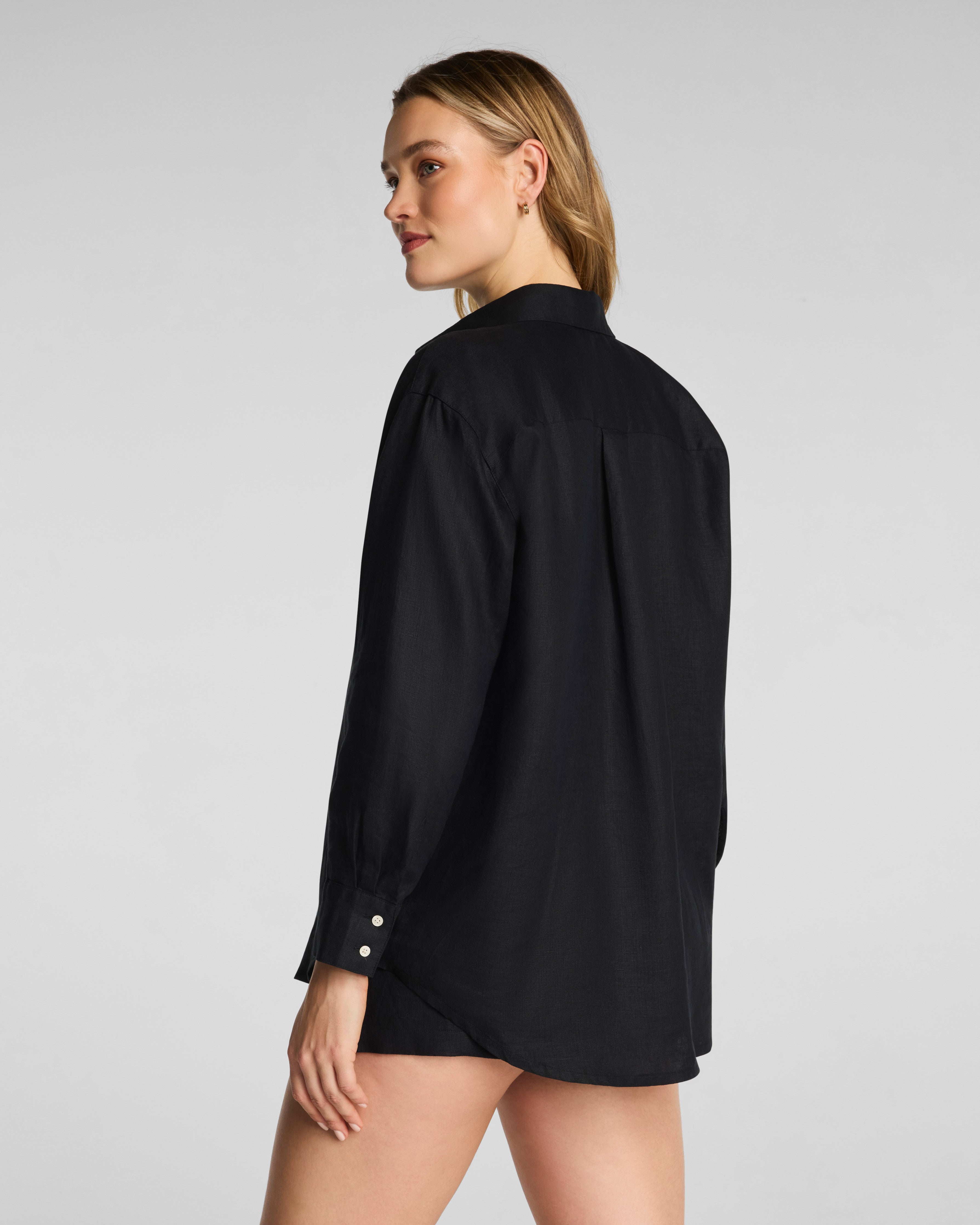 SPANX® Beach Button Down | Very Black